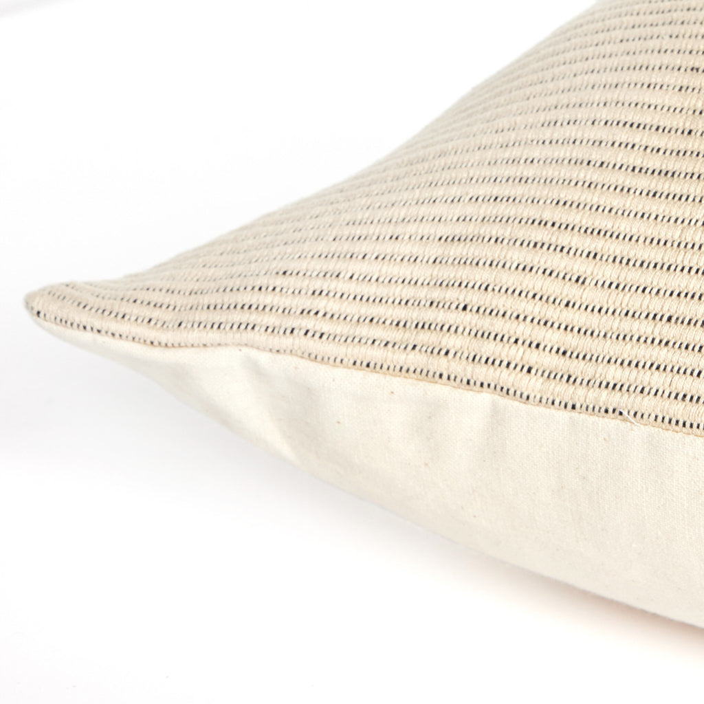 Handwoven Merido Pillow - Beige - Beige Cotton | 20" x 20"
