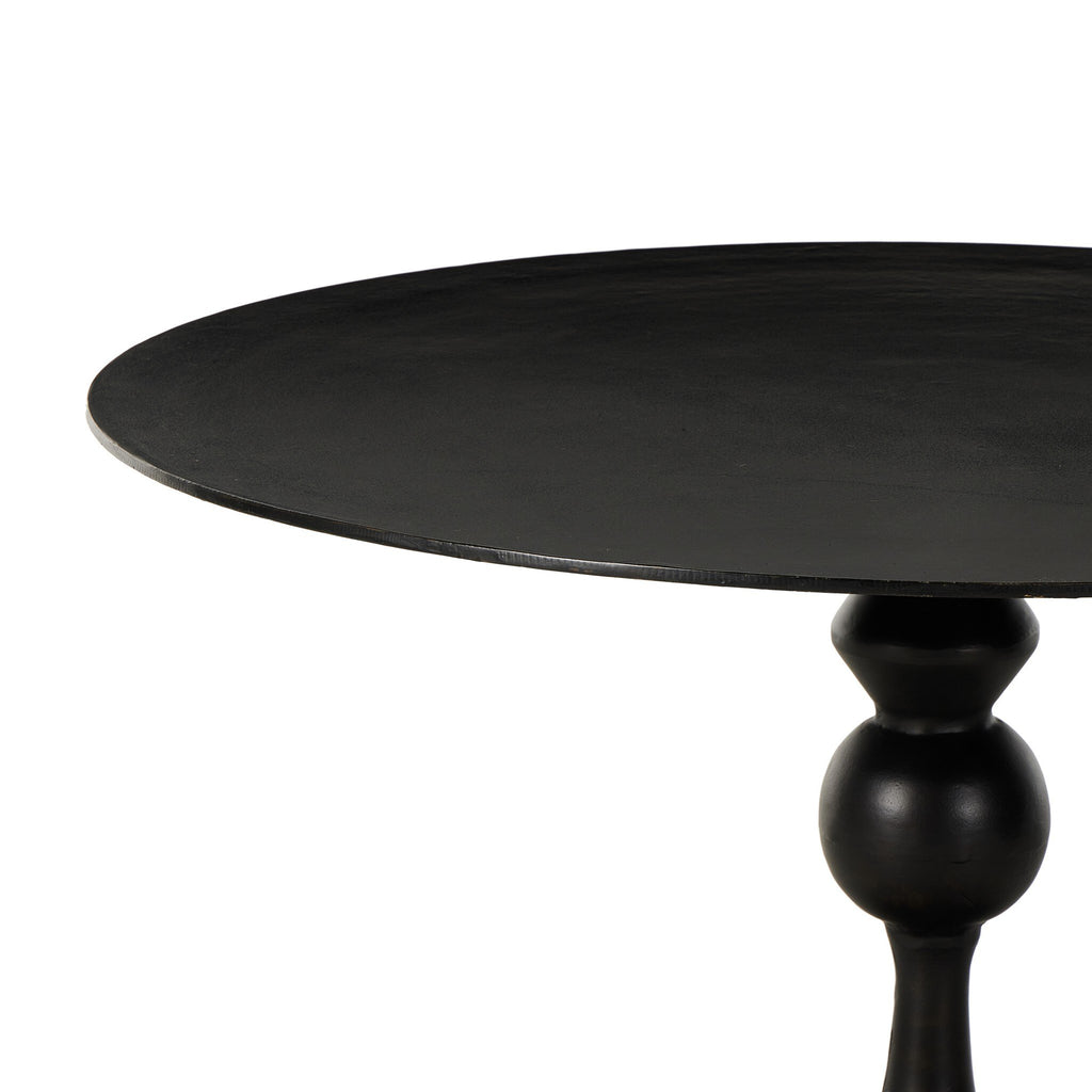 Daffin Round Bistro Table - Black Antique