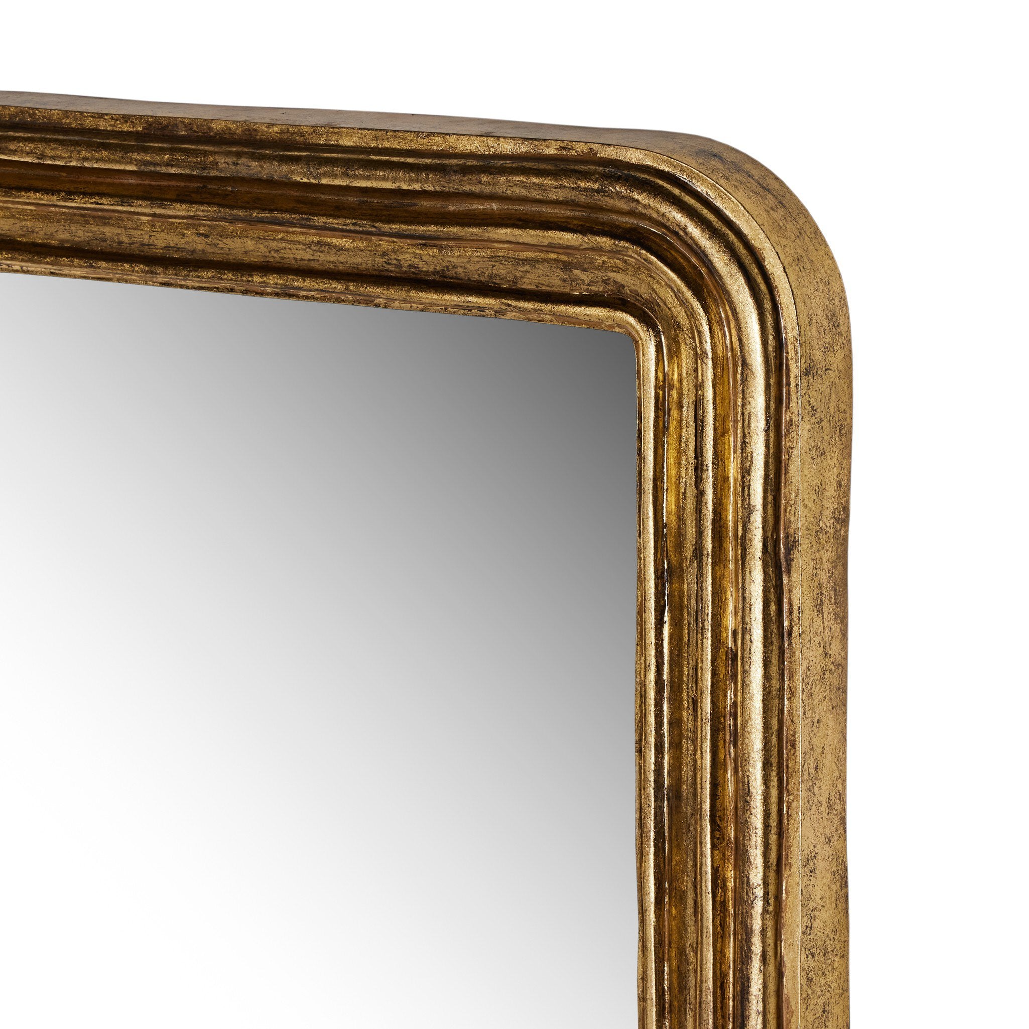 Vintage Louis Floor Mirror - Antiqued Gold Leaf