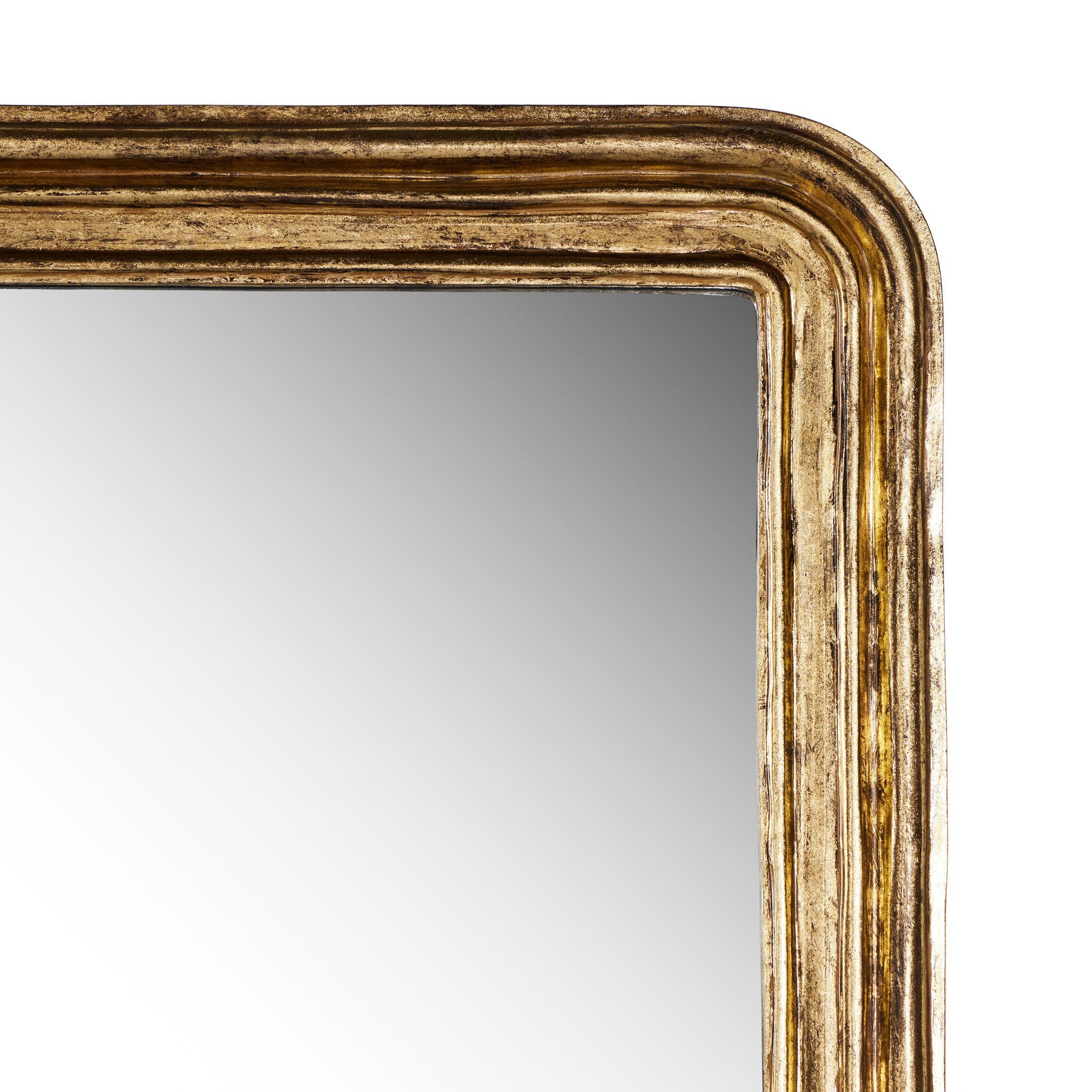 Vintage Louis Floor Mirror - Antiqued Gold Leaf