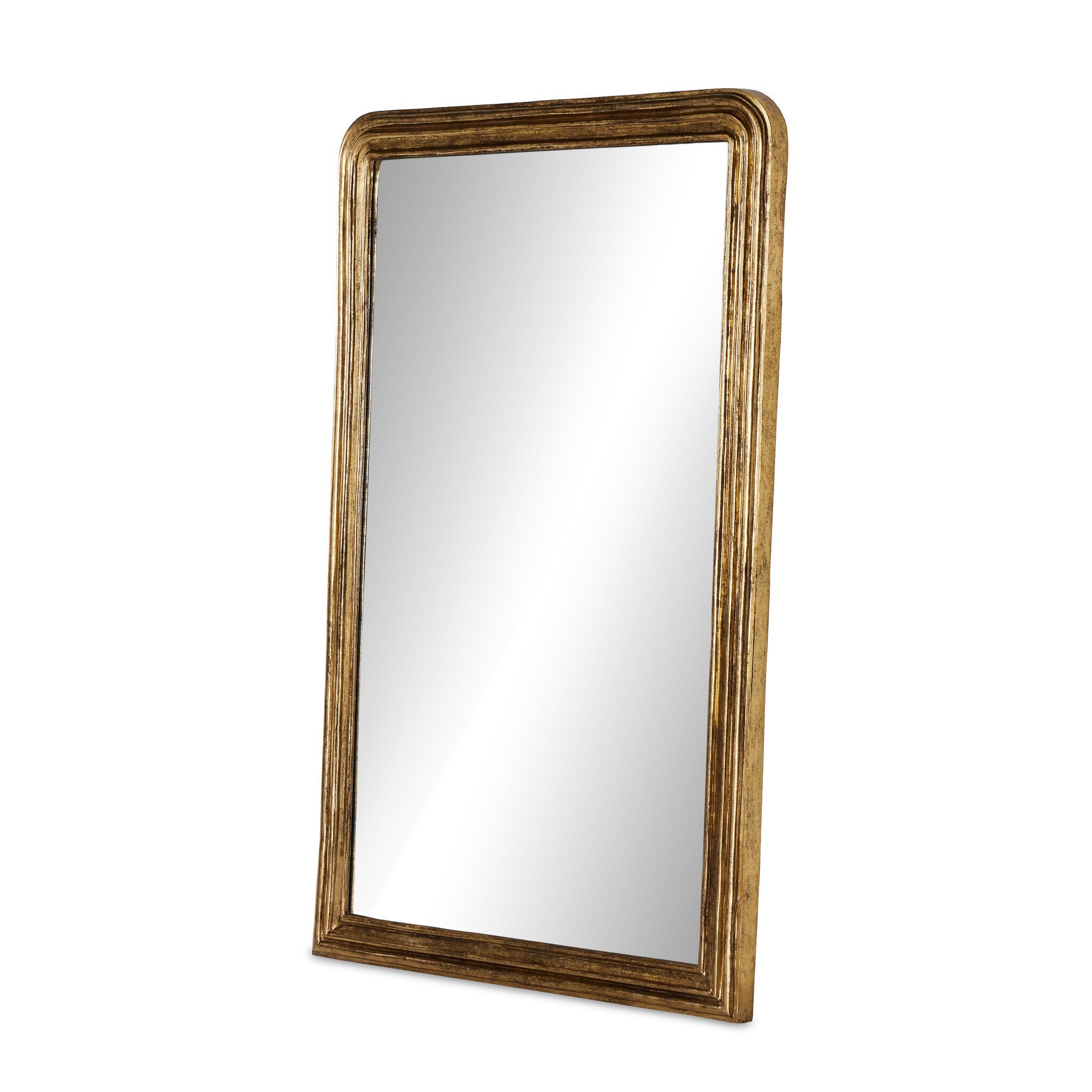 Vintage Louis Floor Mirror - Antiqued Gold Leaf