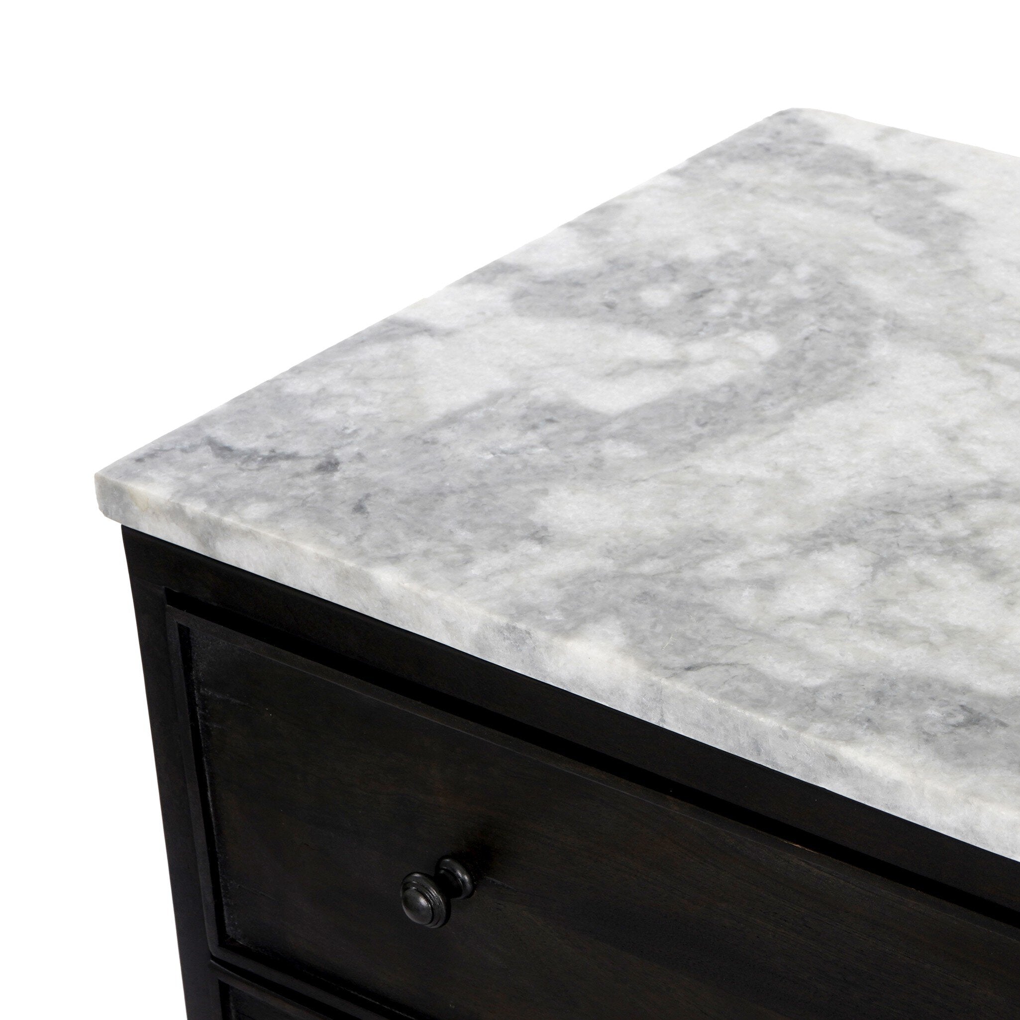 Odette Nightstand - White Statuario Marble