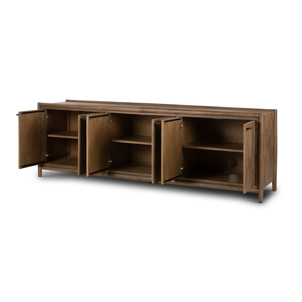 Glenview 6 Door Sideboard - Weathered Oak Veneer