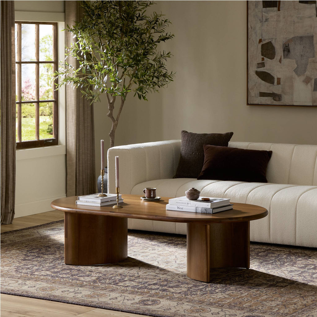Paden Coffee Table - Seasoned Brown Acacia | 65"