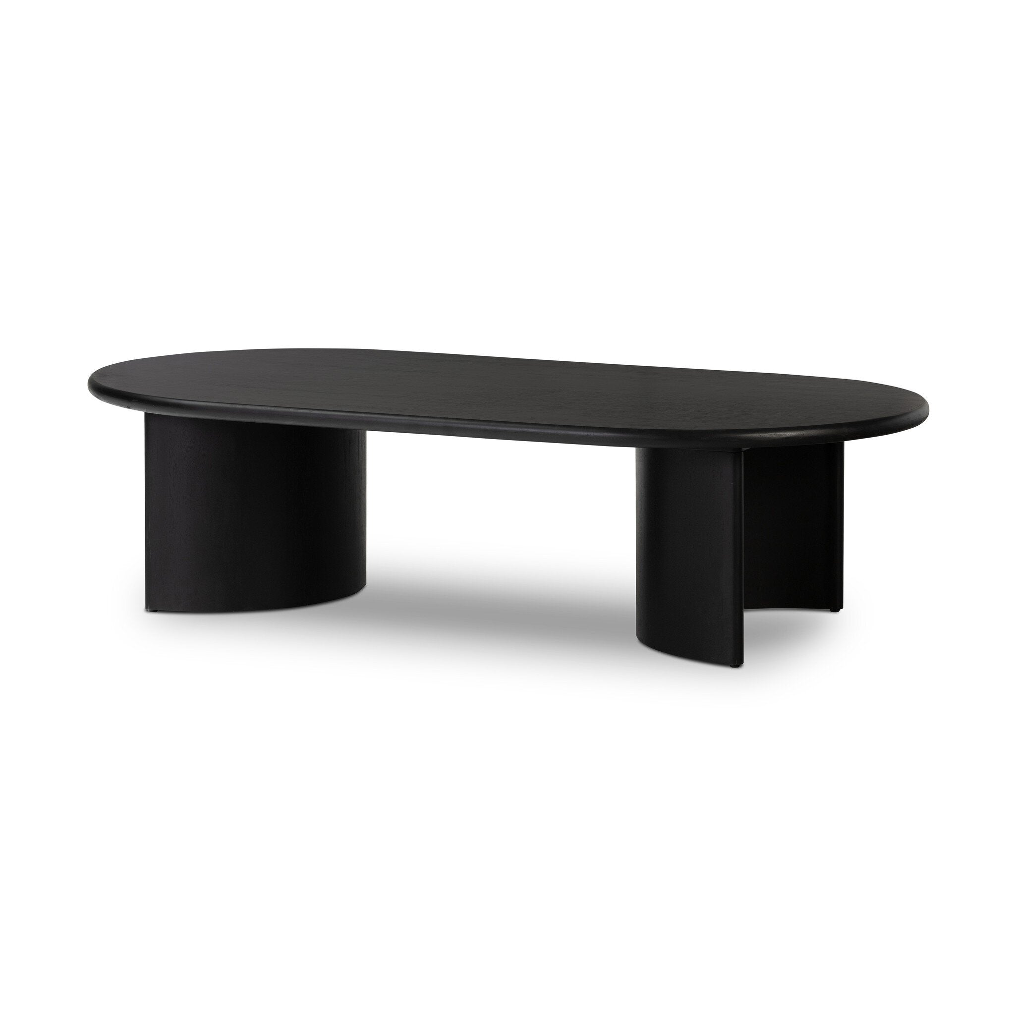 Paden Coffee Table - Aged Black Acacia | 65"