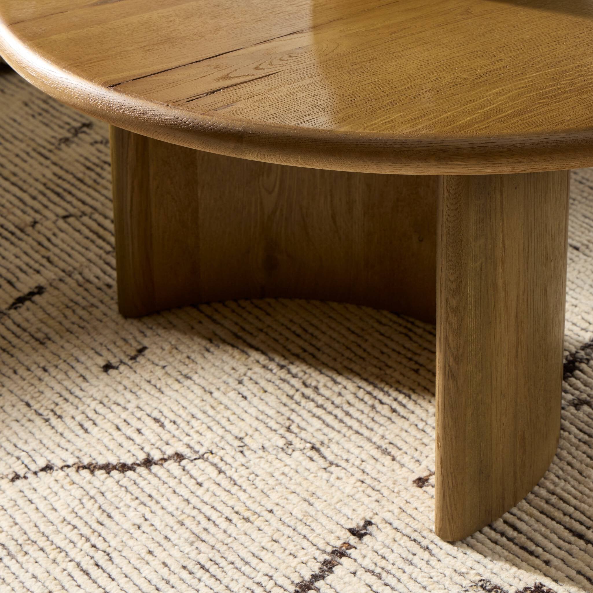 Paden Coffee Table - Worn Oak Veneer | 65"