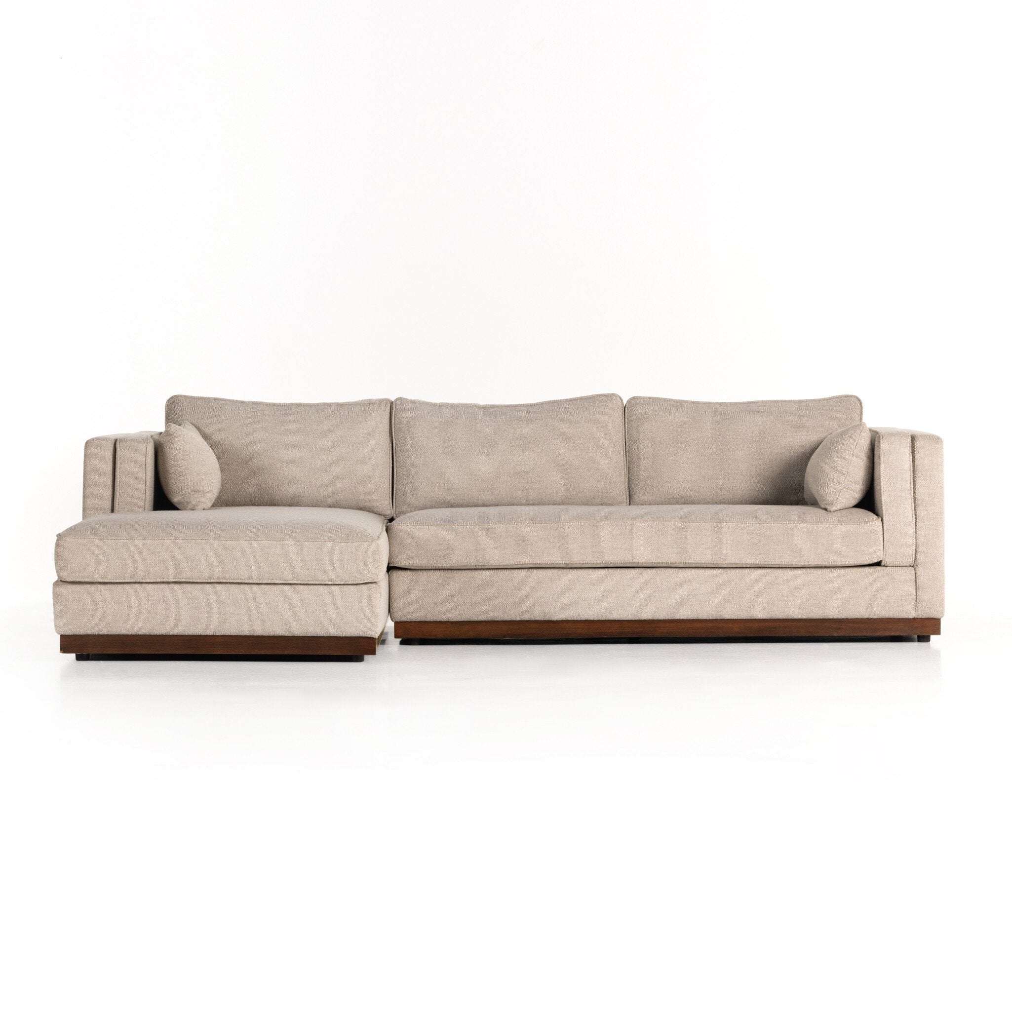 Lawrence 2-Piece Sectional W/ Chaise - Nova Taupe | LAF