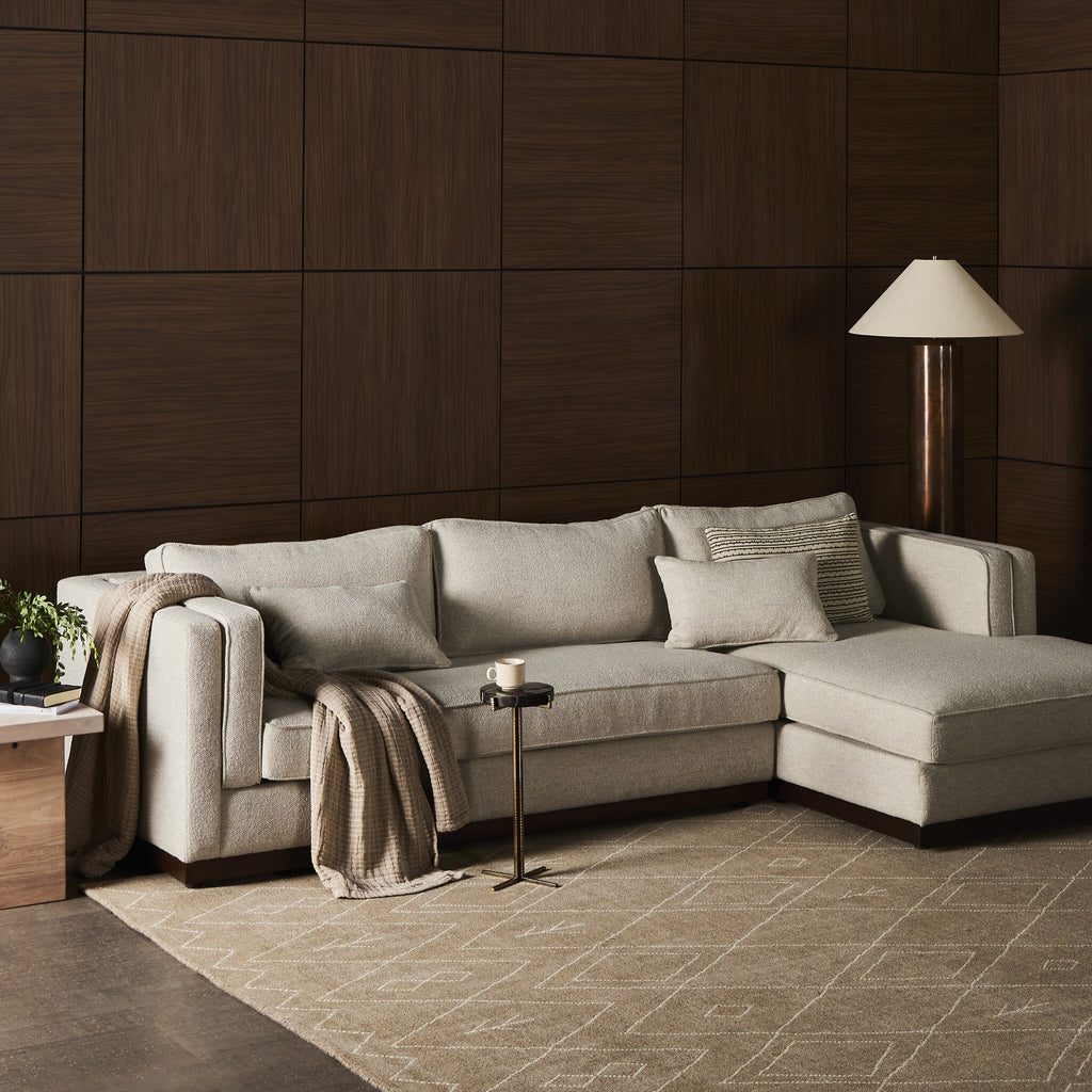 Lawrence 2-Piece Sectional W/ Chaise - Nova Taupe | RAF