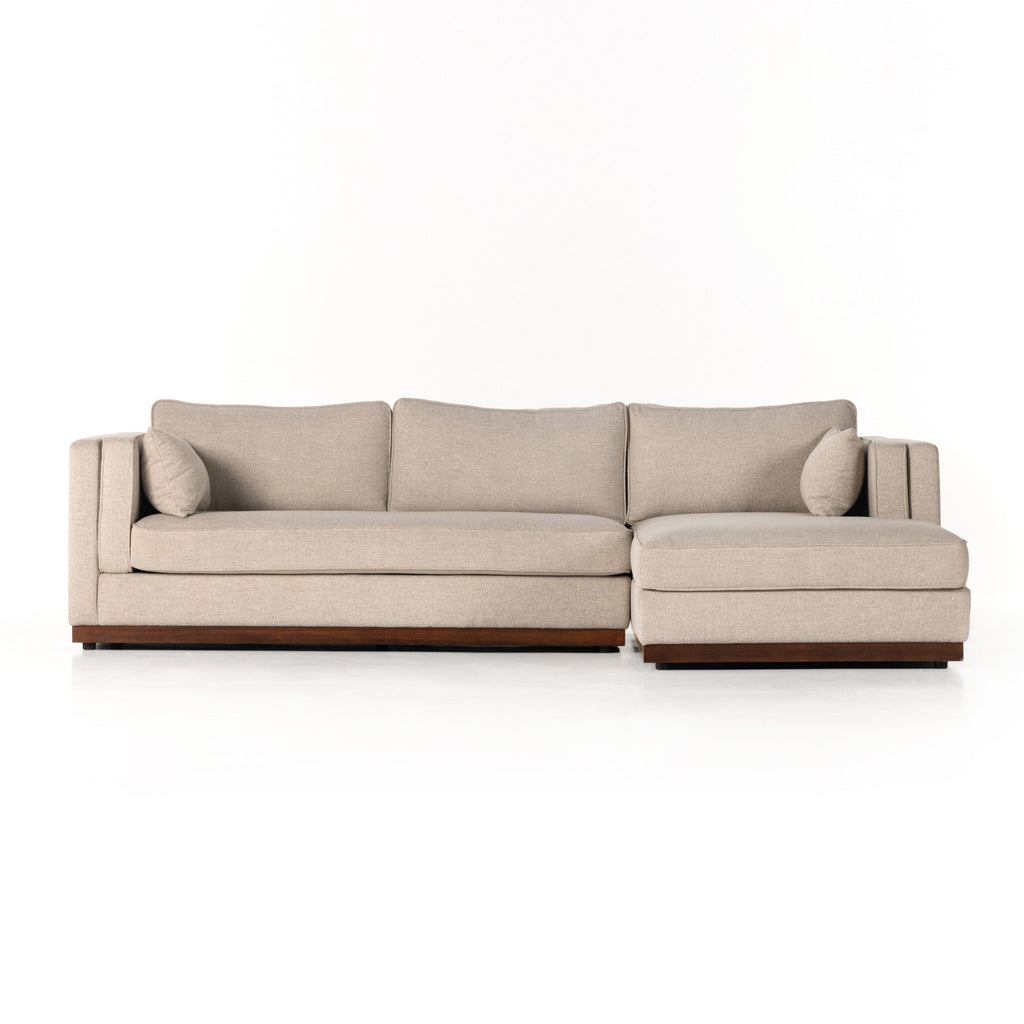 Lawrence 2-Piece Sectional W/ Chaise - Nova Taupe | RAF
