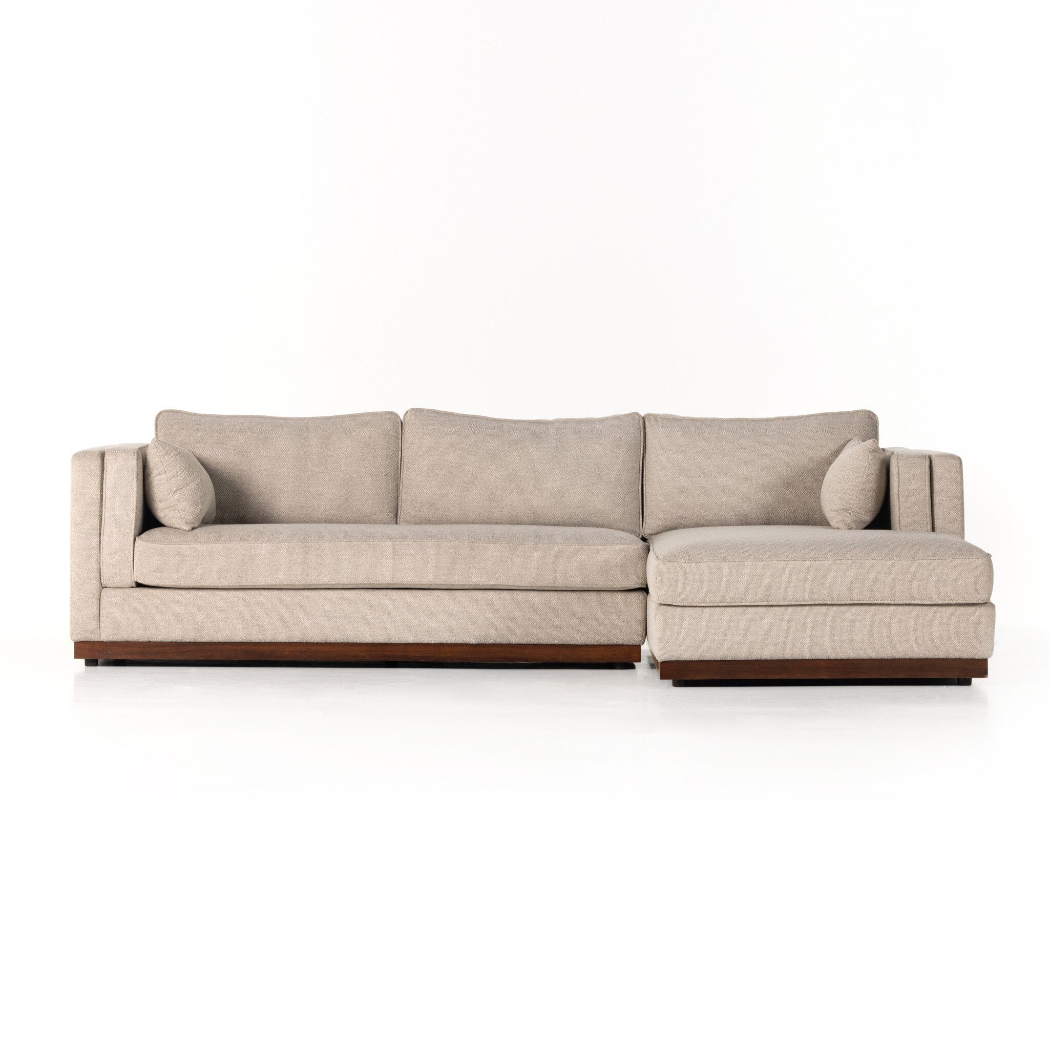 Lawrence 2-Piece Sectional W/ Chaise - Nova Taupe | RAF