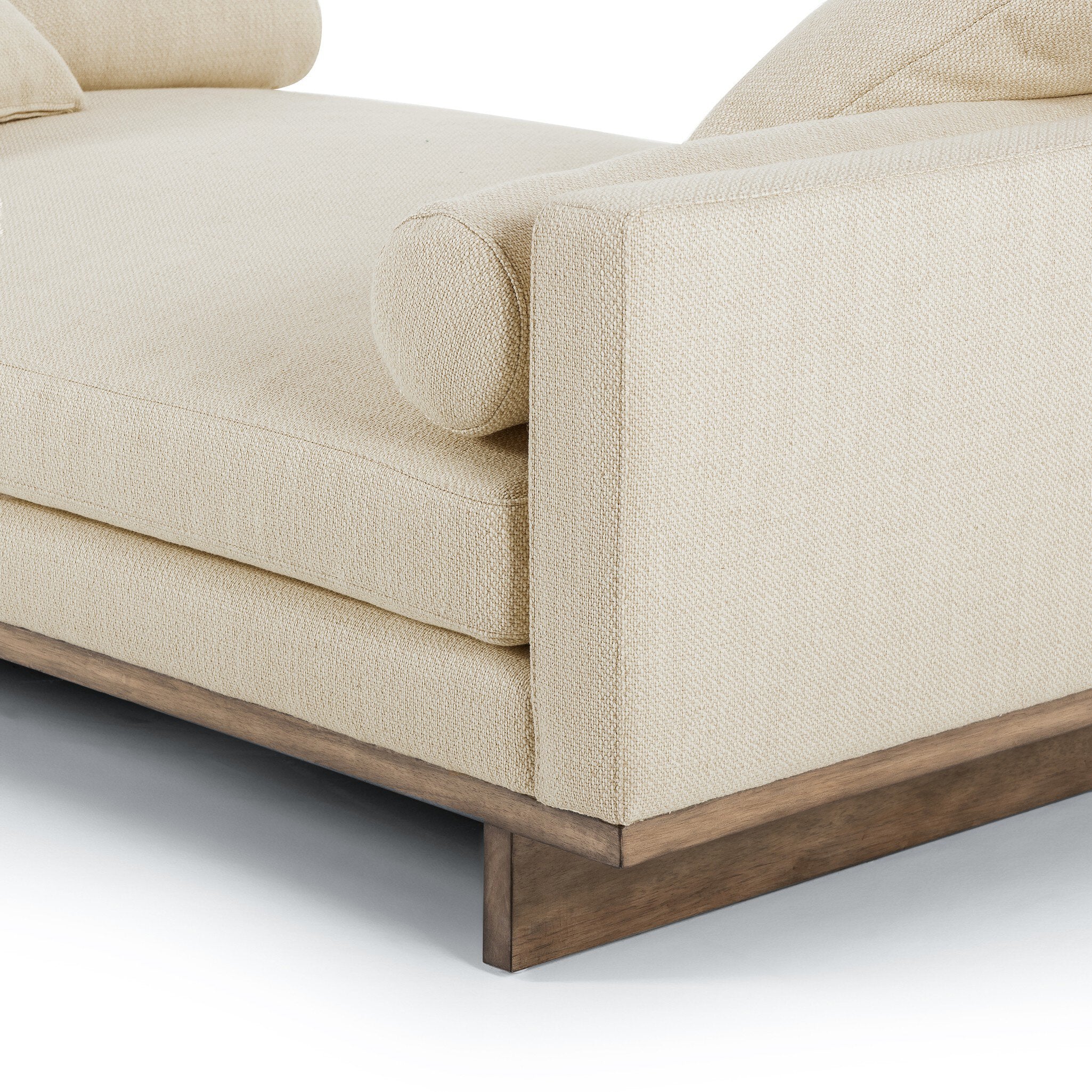 Everly Tete A Tete Chaise - Irving Taupe