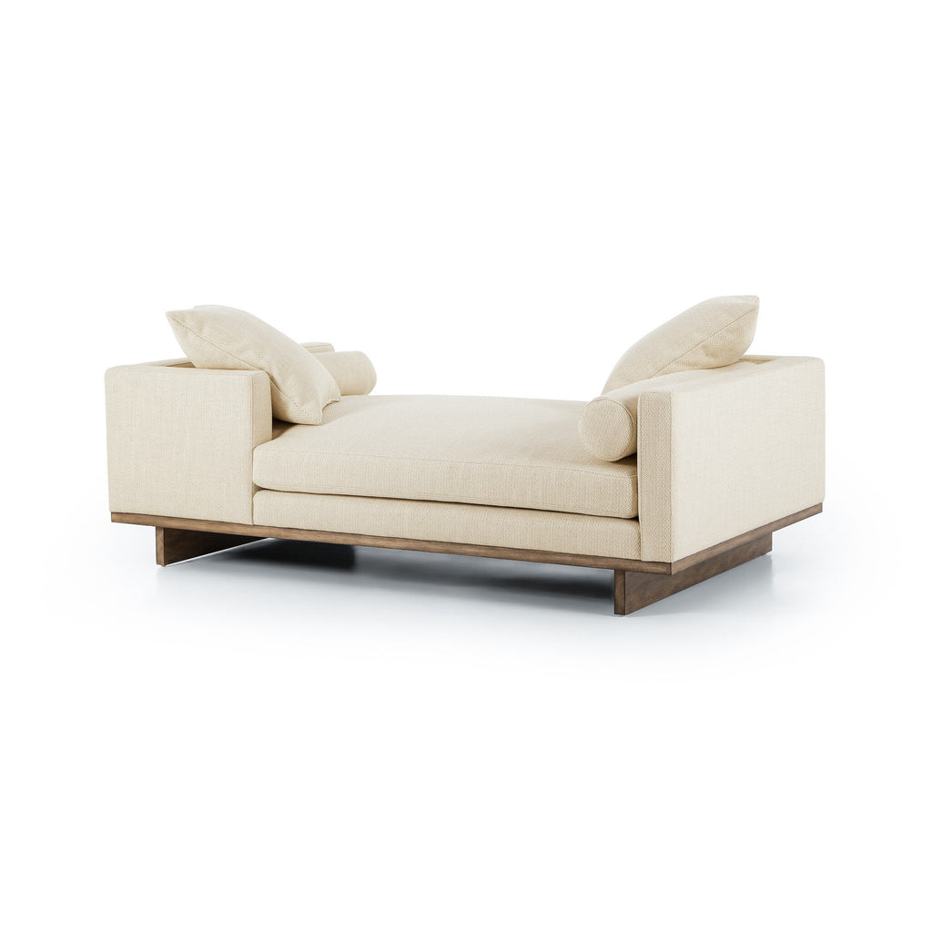 Everly Tete A Tete Chaise - Irving Taupe