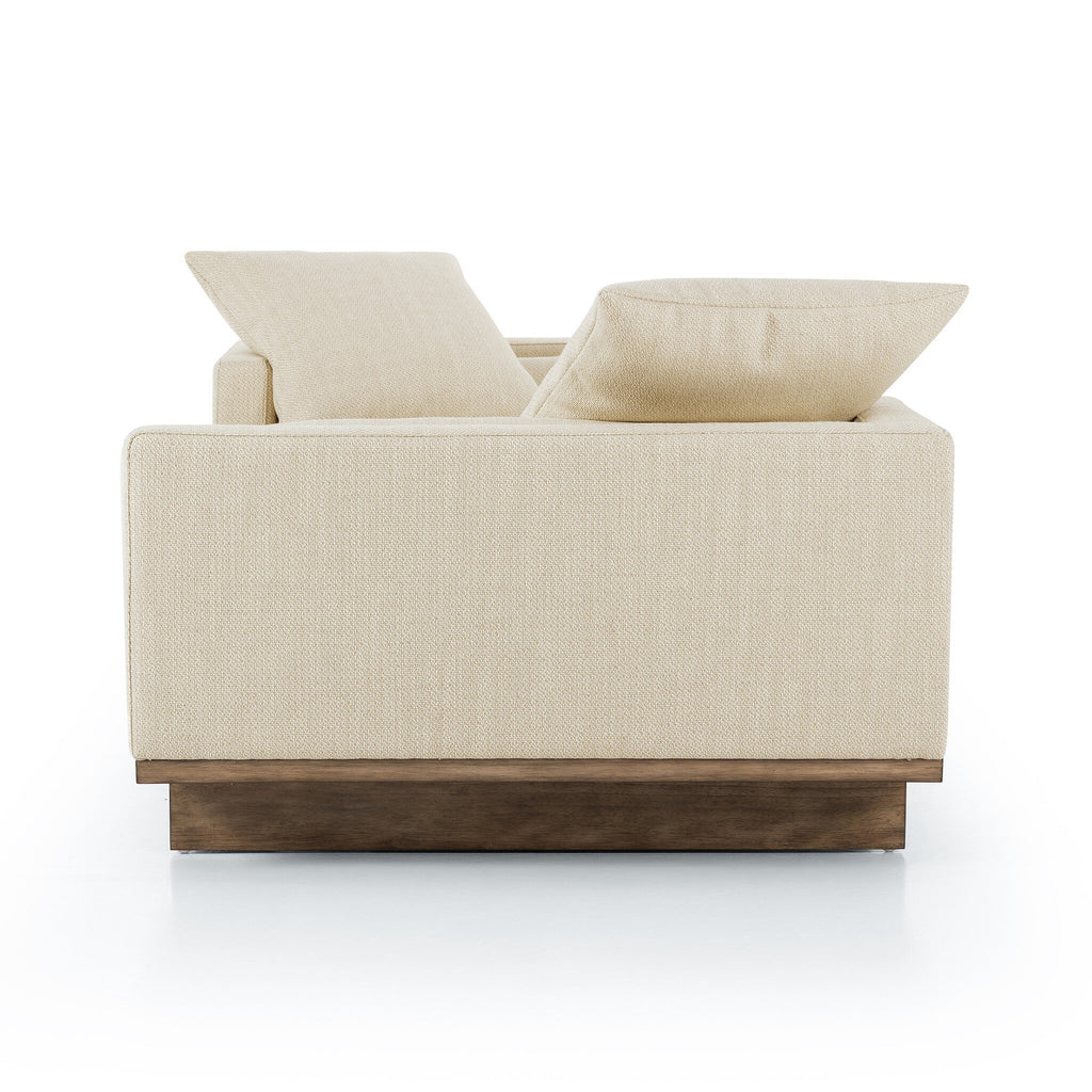 Everly Tete A Tete Chaise - Irving Taupe