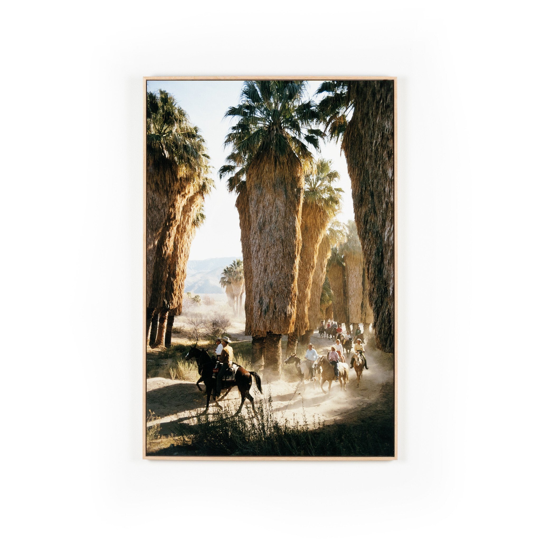 Palm Springs Riders by Slim Aarons - Vertical Grain White Oak Floater