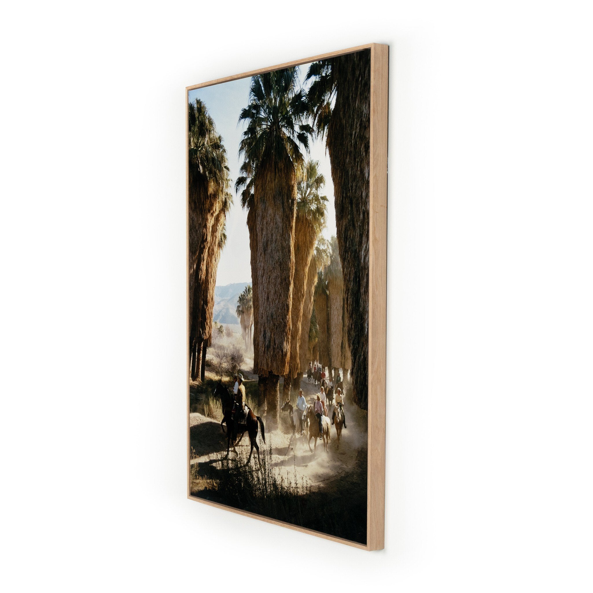 Palm Springs Riders by Slim Aarons - Vertical Grain White Oak Floater