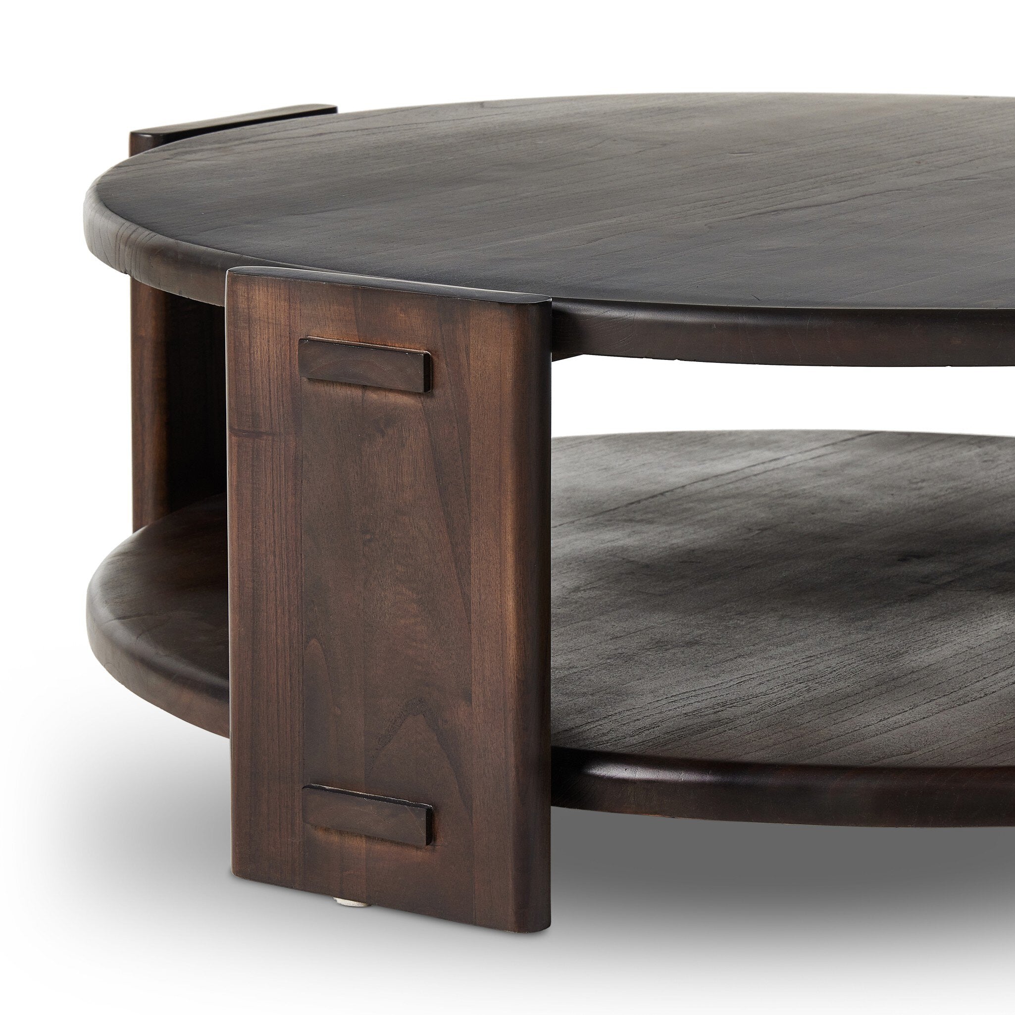 Two Tier Coffee Table - Matte Brown Neem