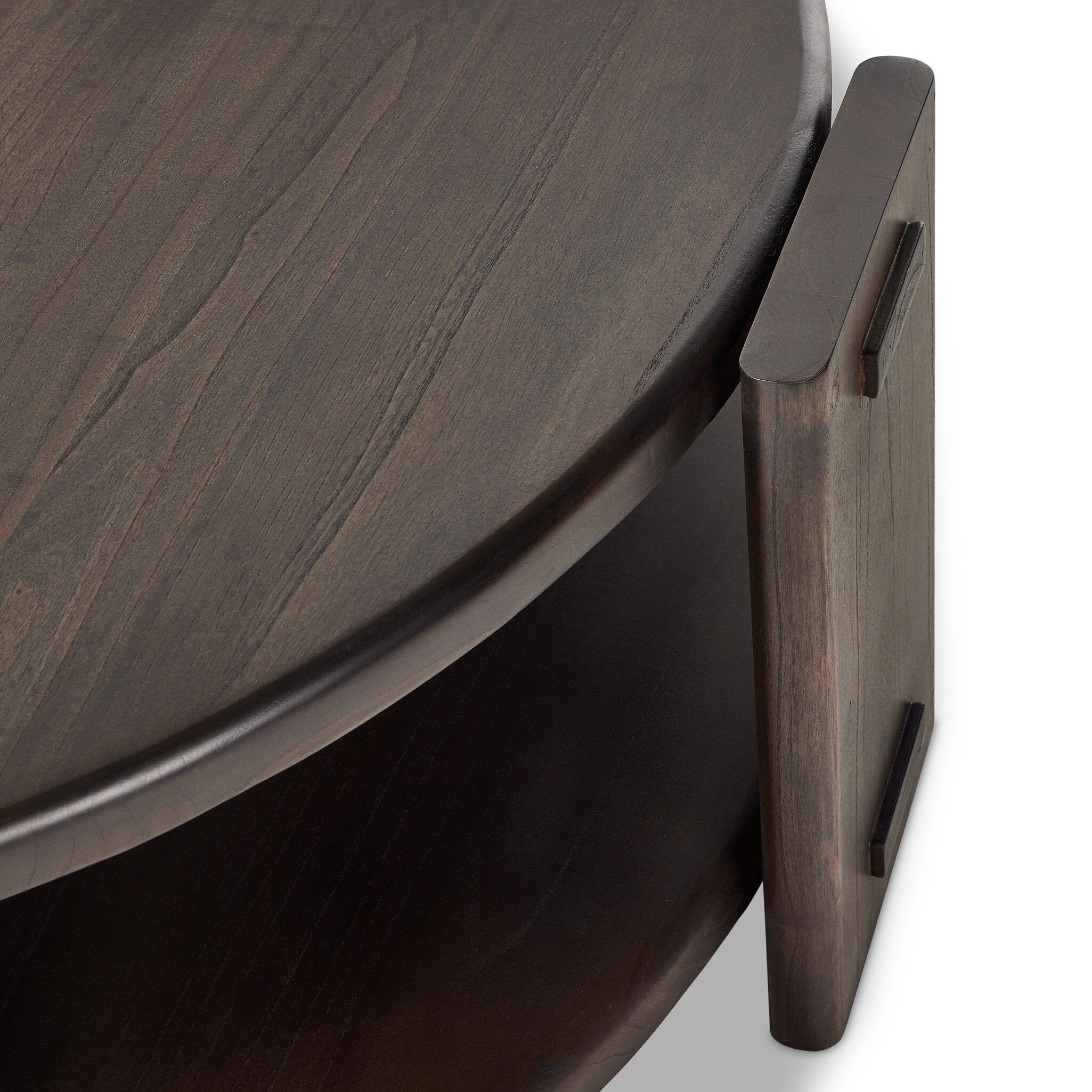Two Tier Coffee Table - Matte Brown Neem