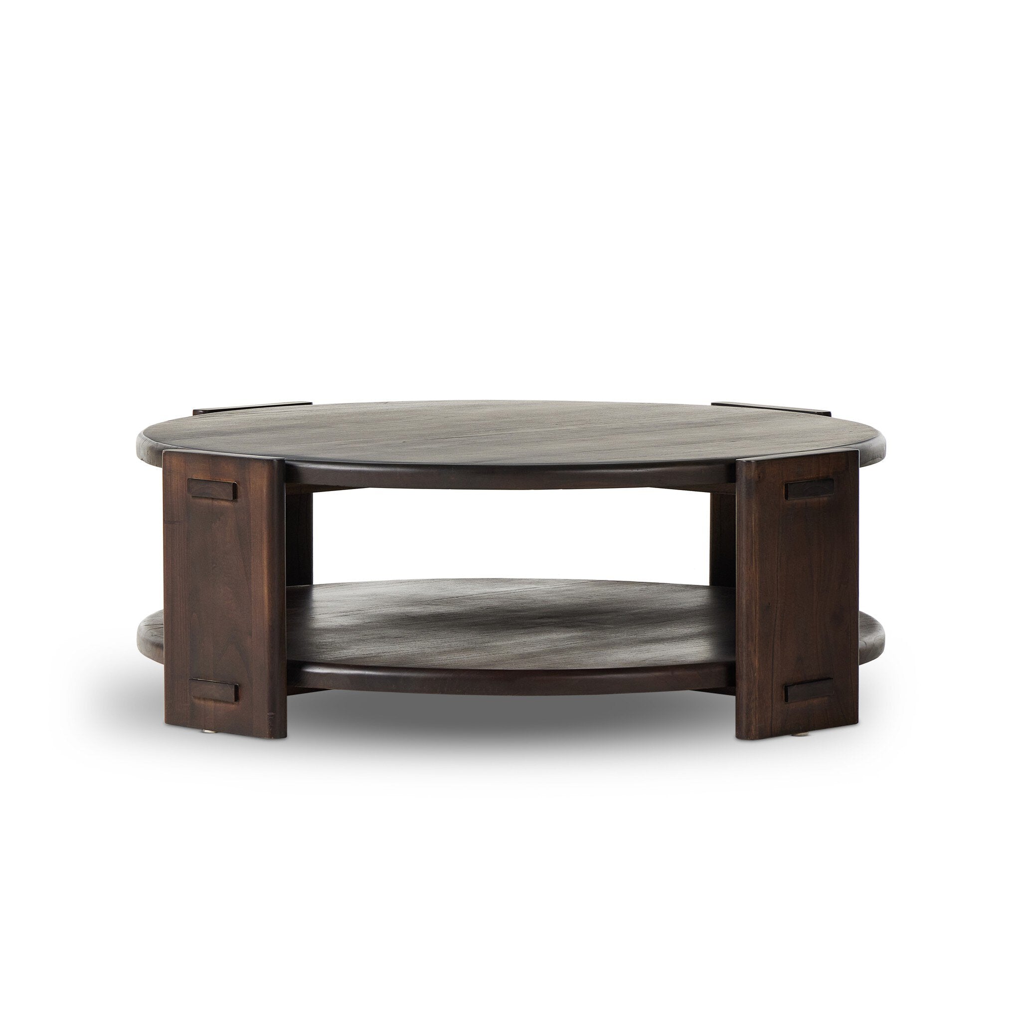Two Tier Coffee Table - Matte Brown Neem