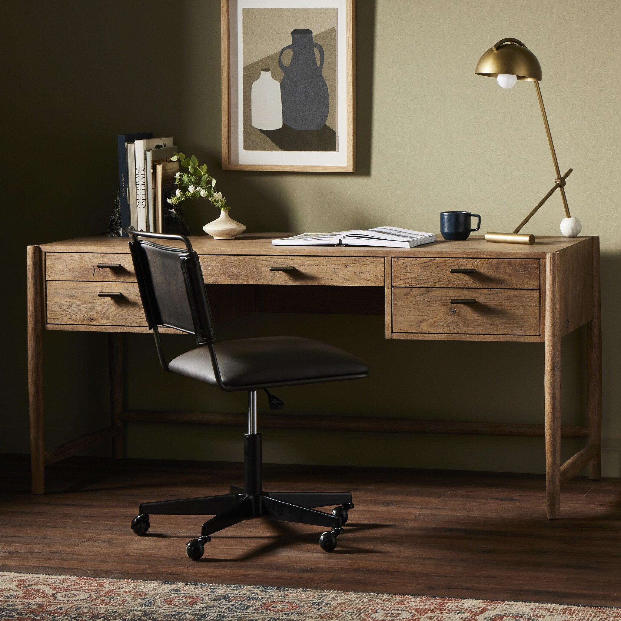 Glenview Desk - Weathered Oak Veneer