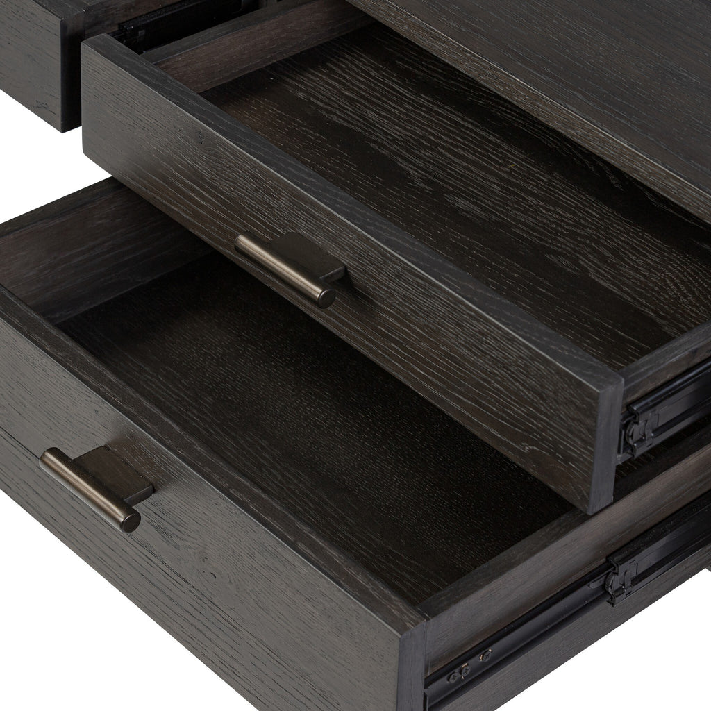 Glenview Desk - Smoked Black Resawn Oak