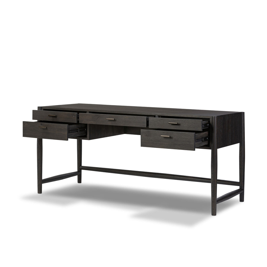 Glenview Desk - Smoked Black Resawn Oak