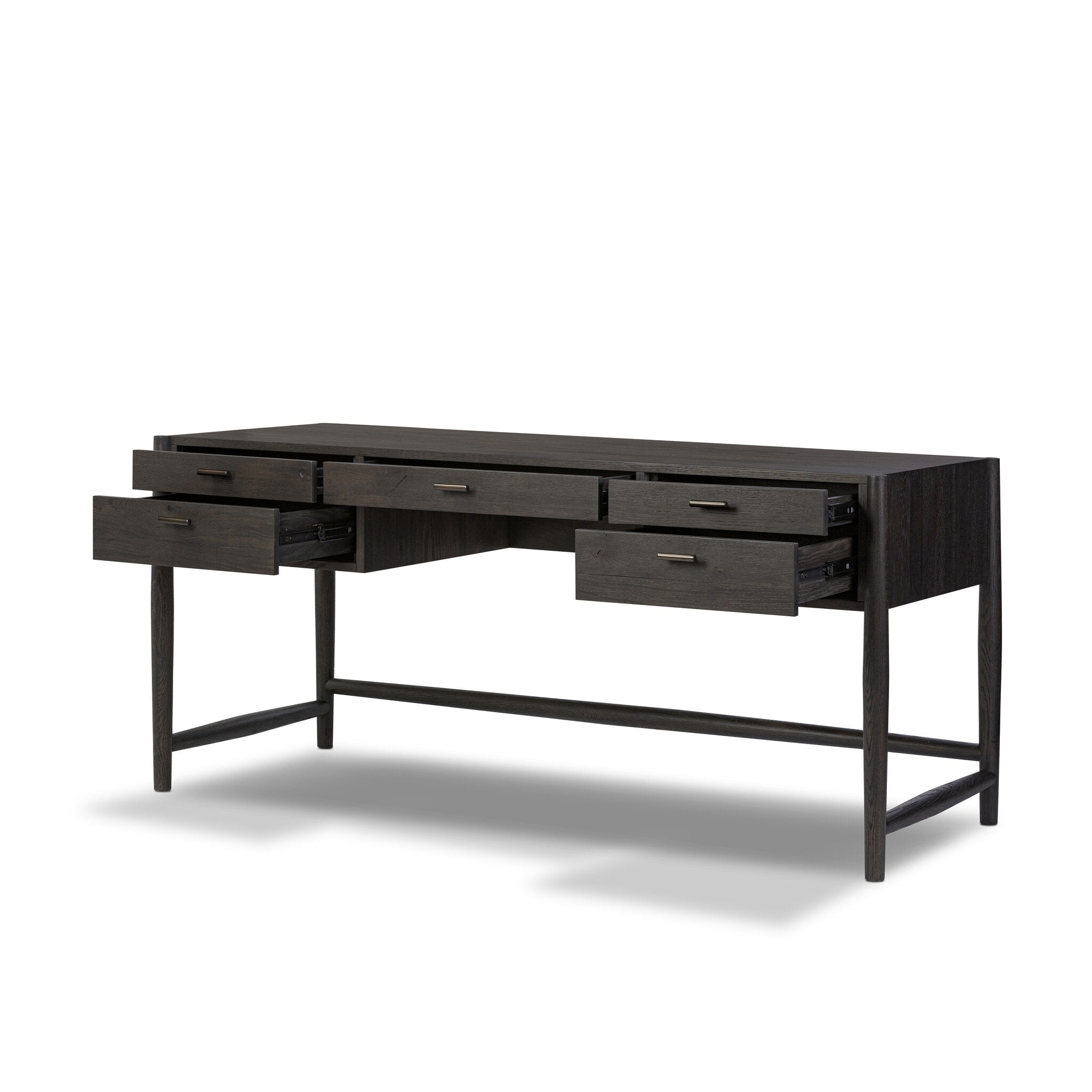 Glenview Desk - Smoked Black Resawn Oak