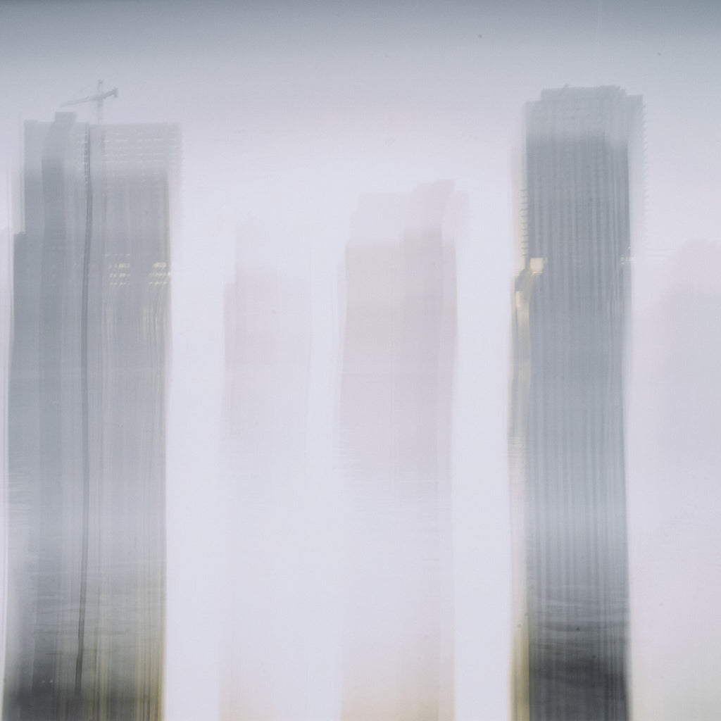 Skyline Beneath 1St St Bridge by Toni Toscan - Rustic 2.5 Walnut