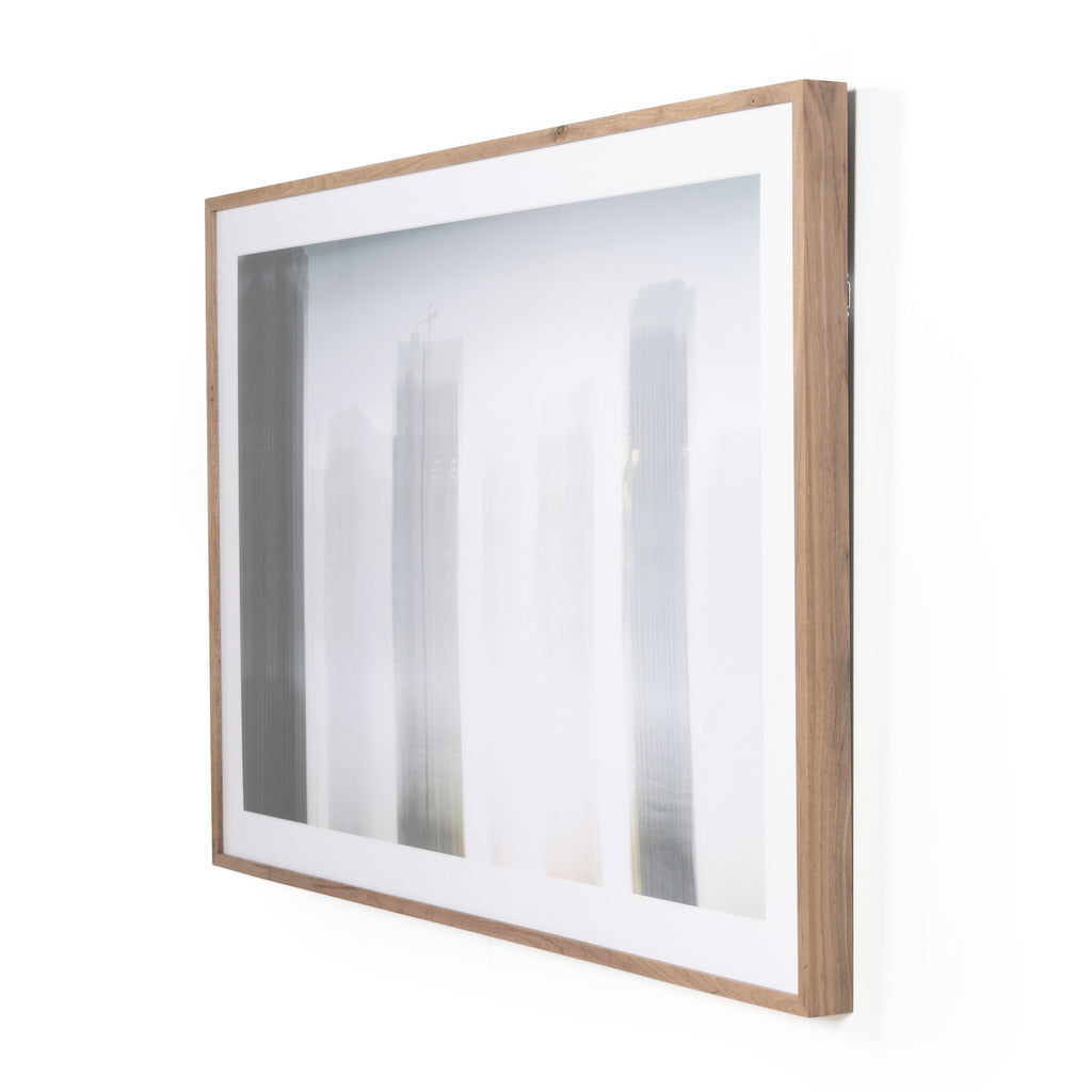 Skyline Beneath 1St St Bridge by Toni Toscan - Rustic 2.5 Walnut