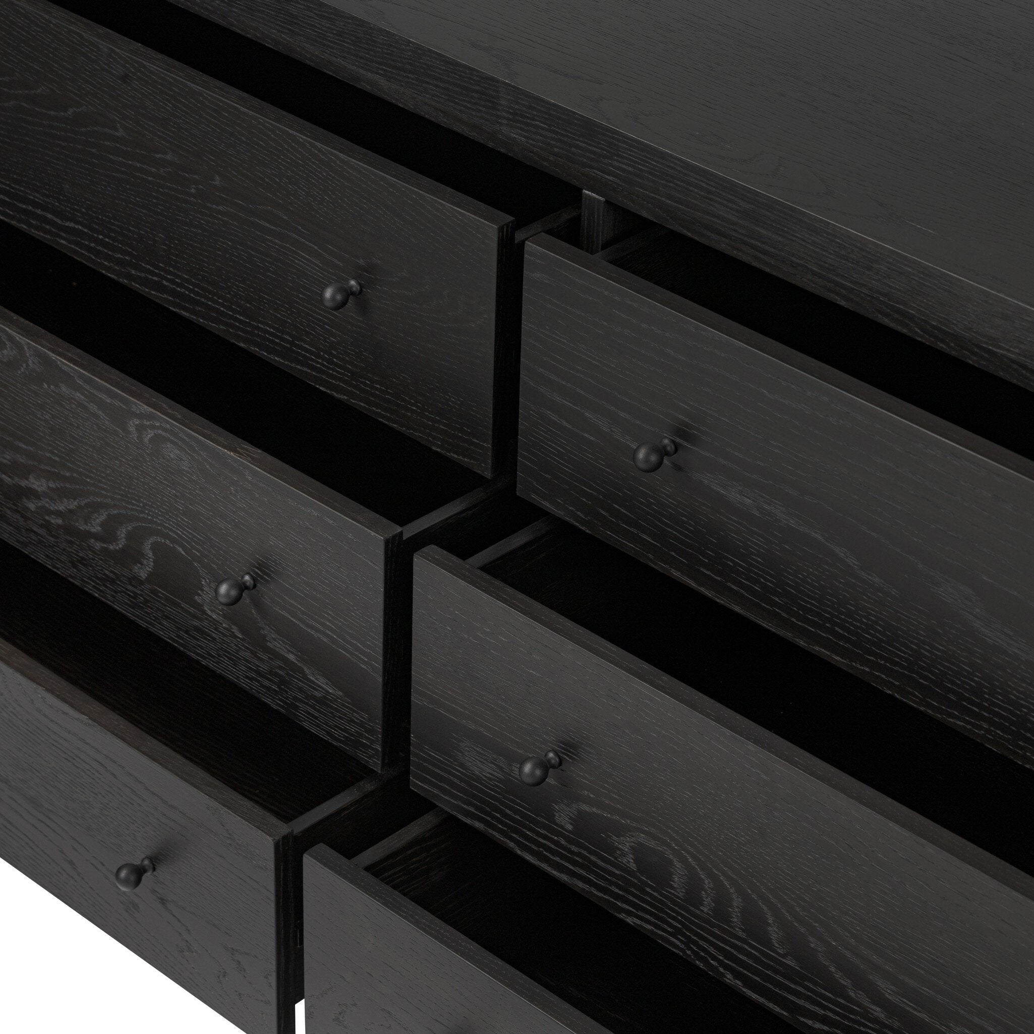 Roark 6 Drawer Dresser - Ebony Oak Veneer