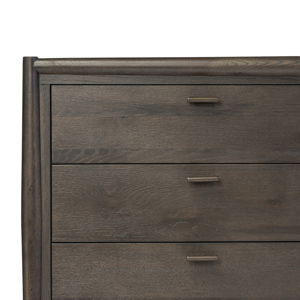 Glenview 6 Drawer Dresser - Smoked Black Resawn Oak