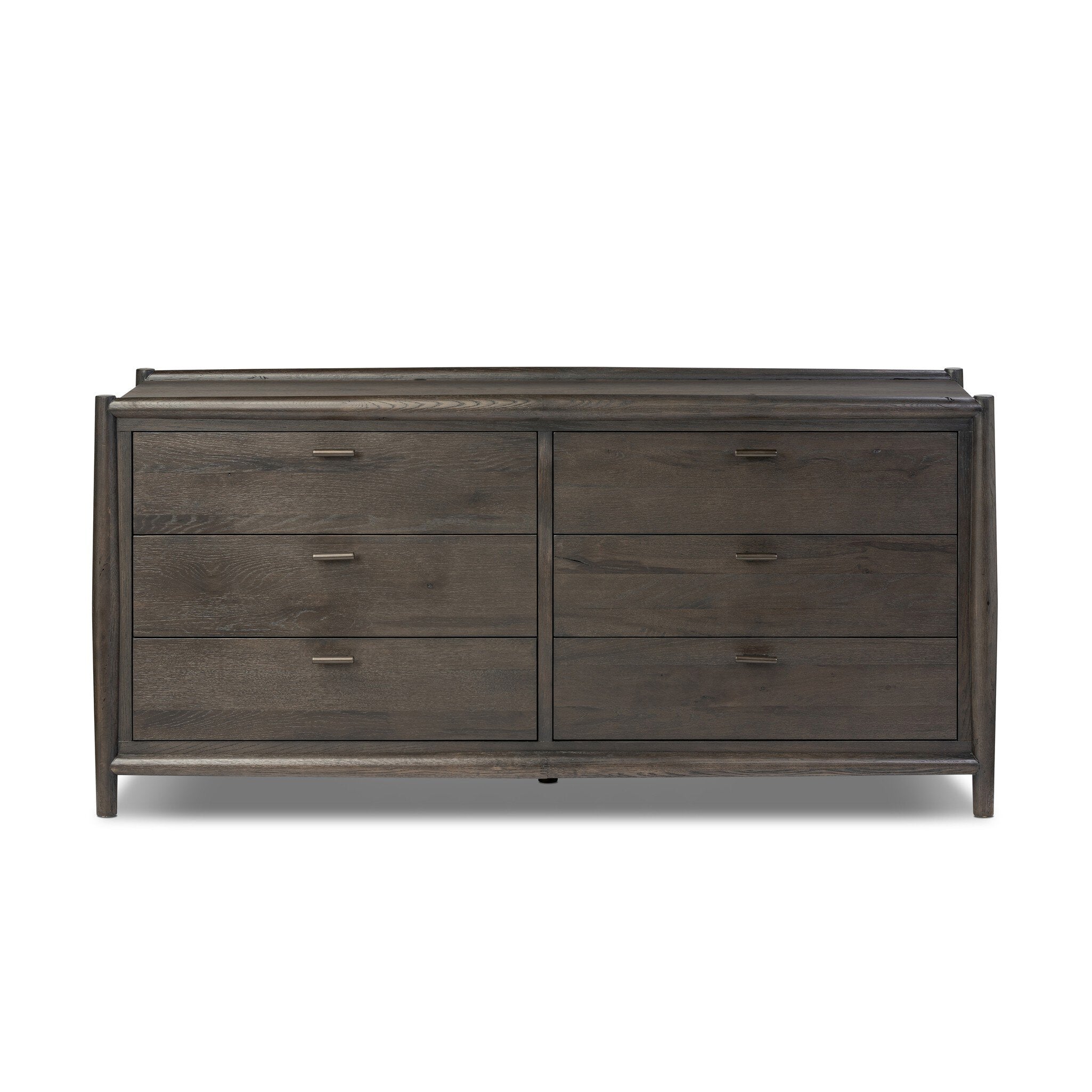 Glenview 6 Drawer Dresser - Smoked Black Resawn Oak