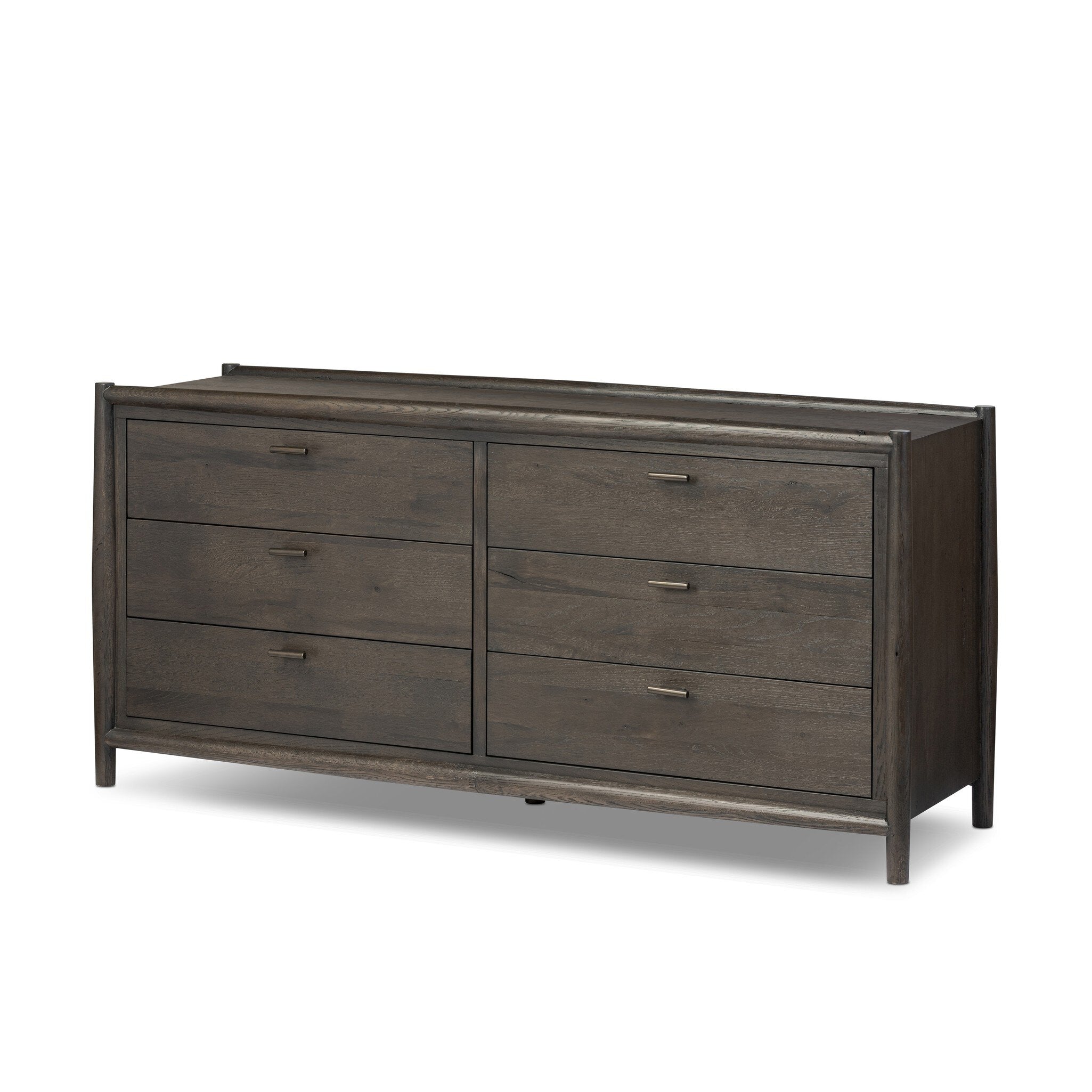 Glenview 6 Drawer Dresser - Smoked Black Resawn Oak