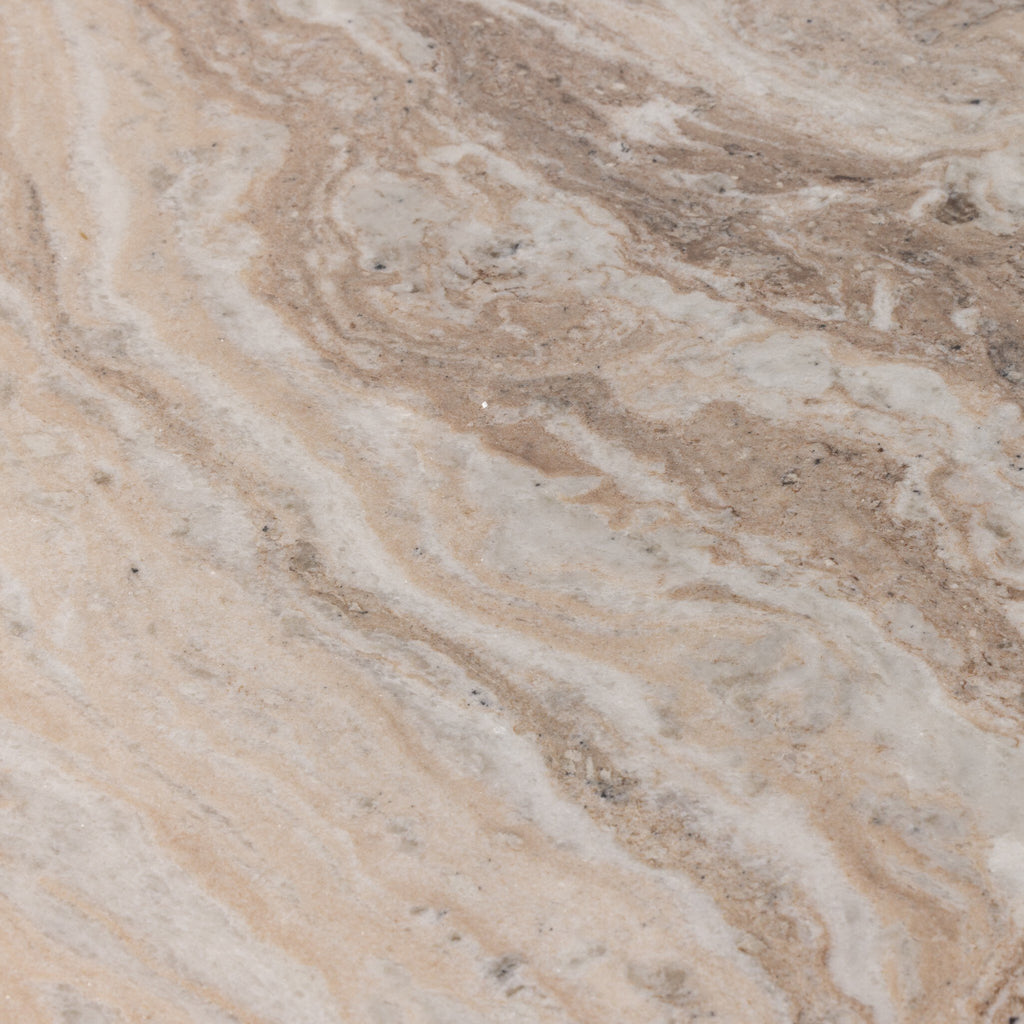 Corbett Coffee Table - Creamy Taupe Marble | Large