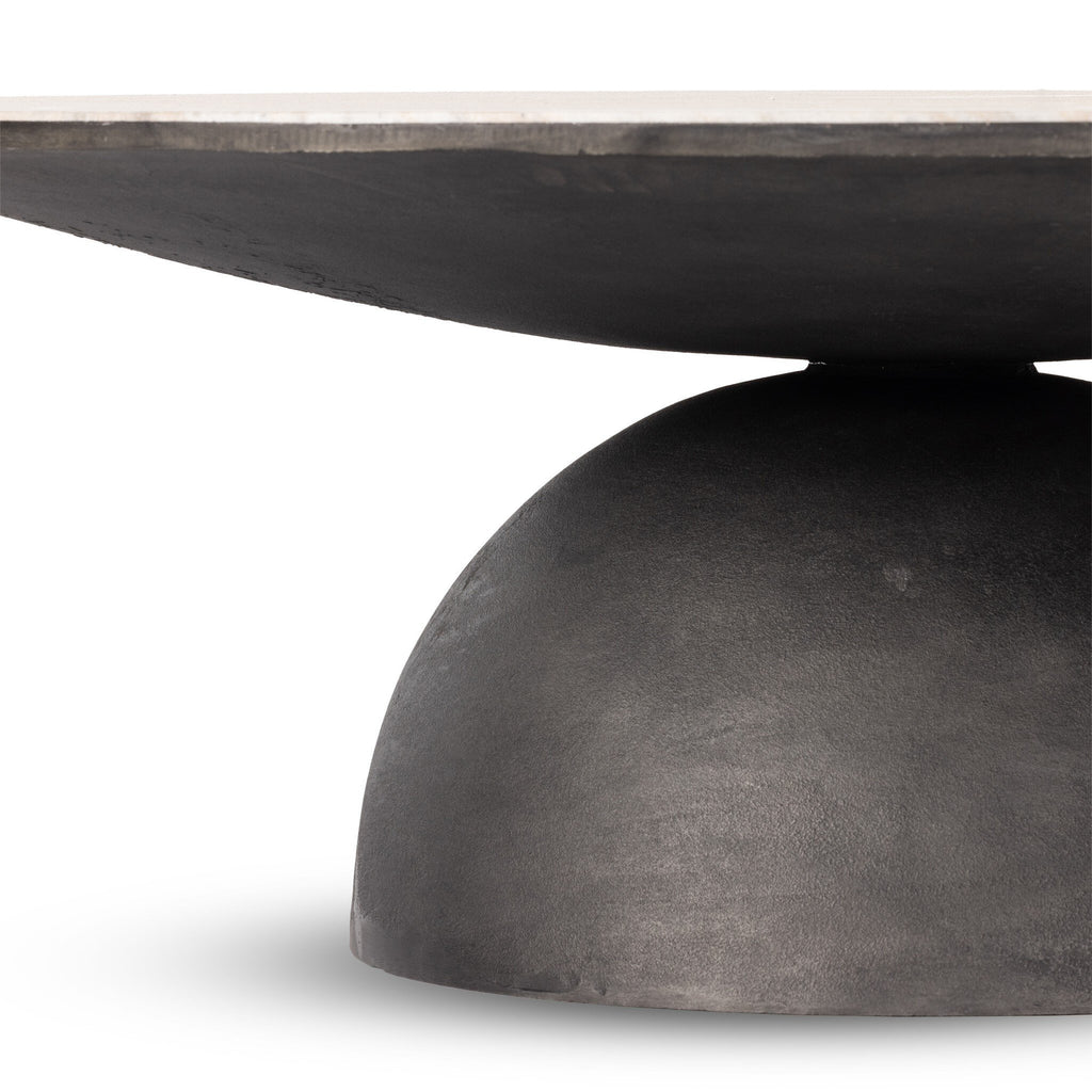 Corbett Coffee Table - Creamy Taupe Marble | Large
