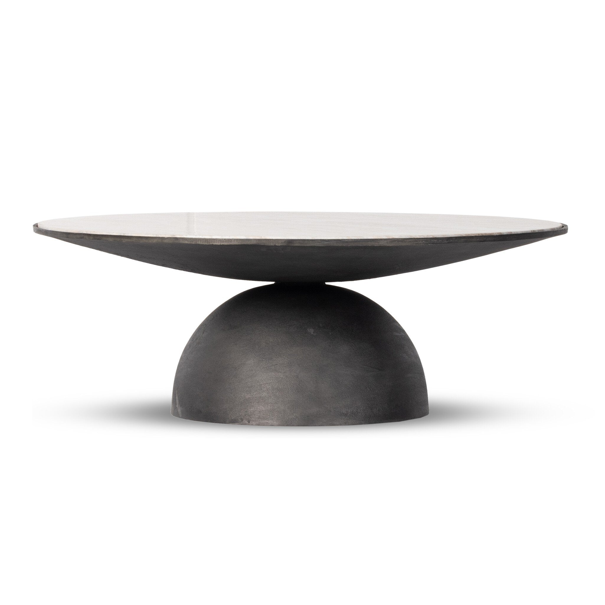 Corbett Coffee Table - Creamy Taupe Marble | Large
