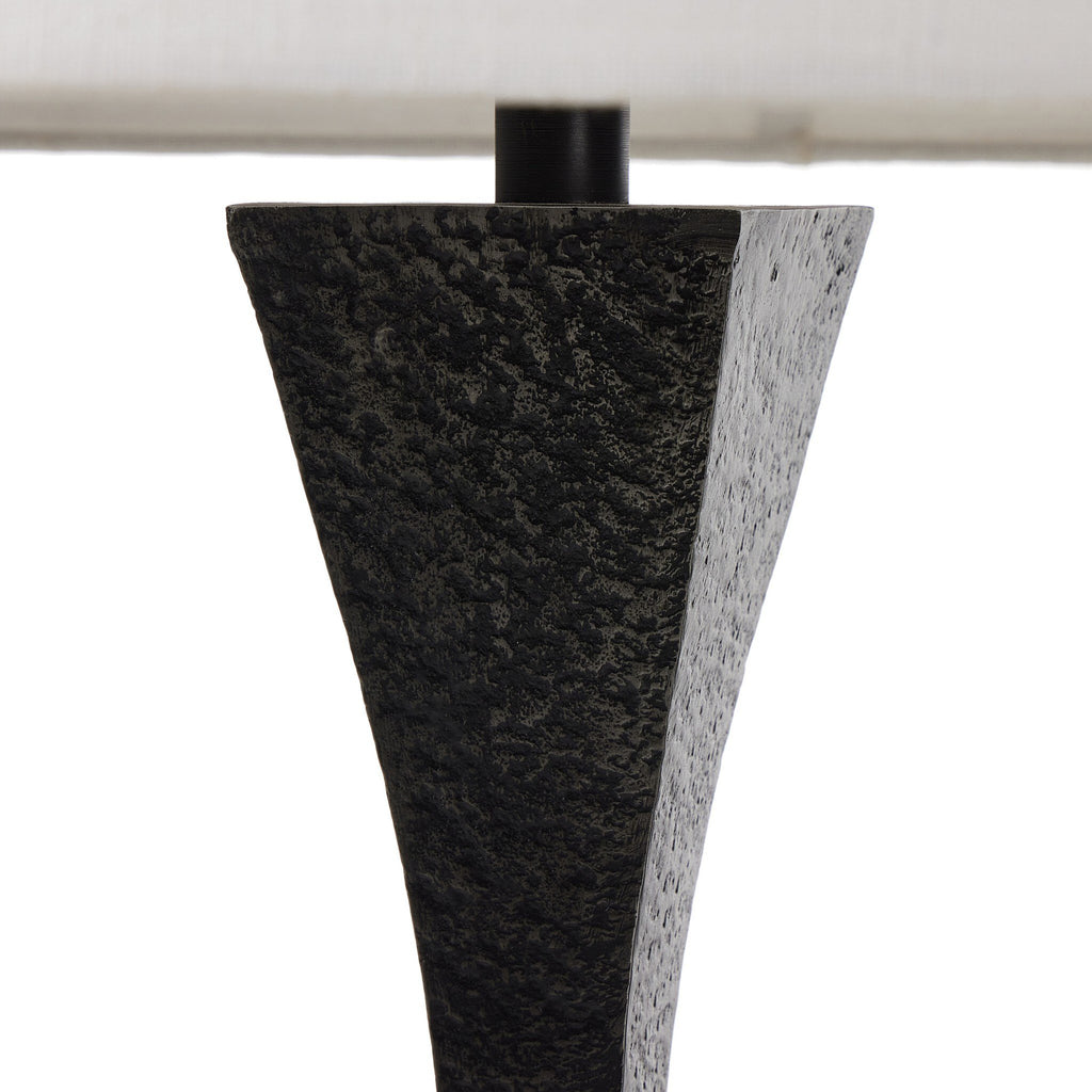 Tapered Forged Floor Lamp - Forged Black Aluminum