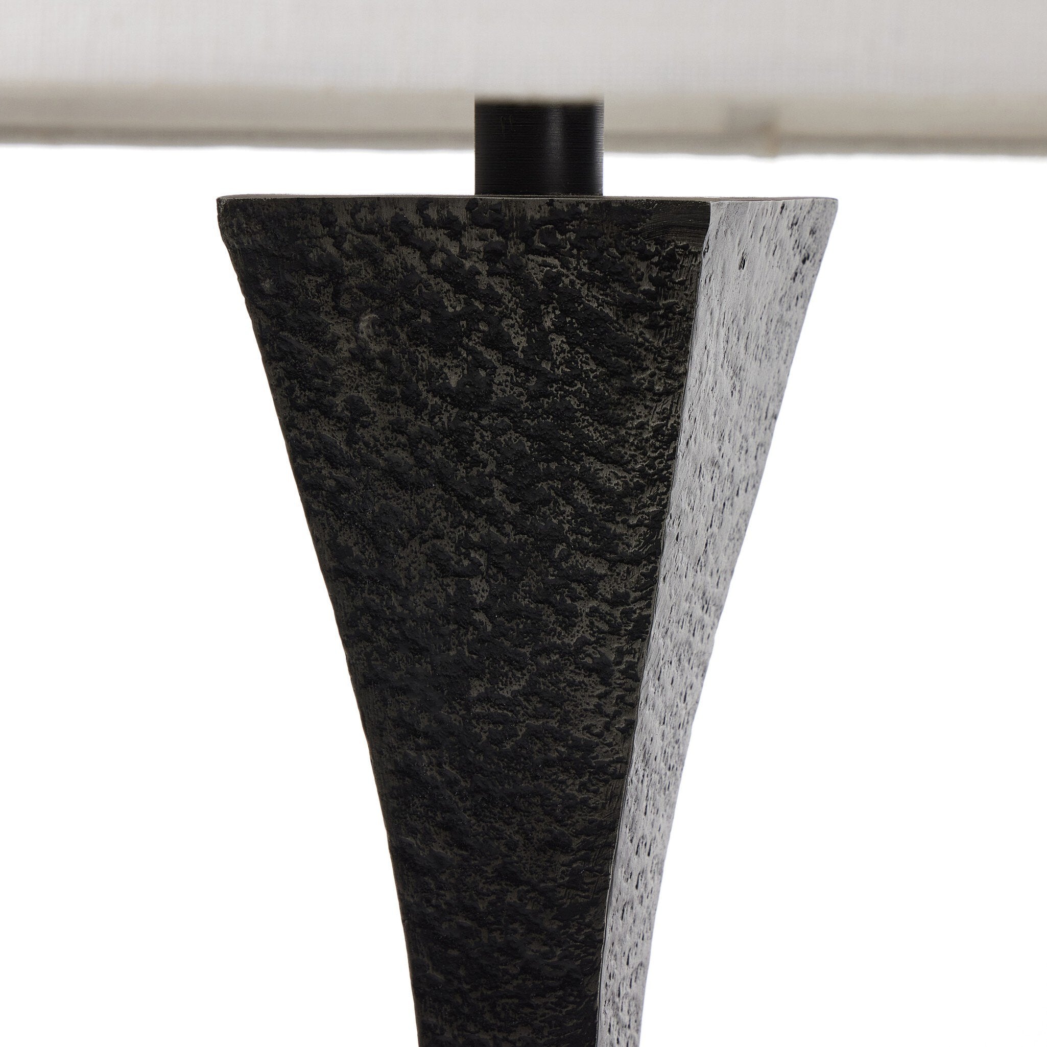 Tapered Forged Floor Lamp - Forged Black Aluminum
