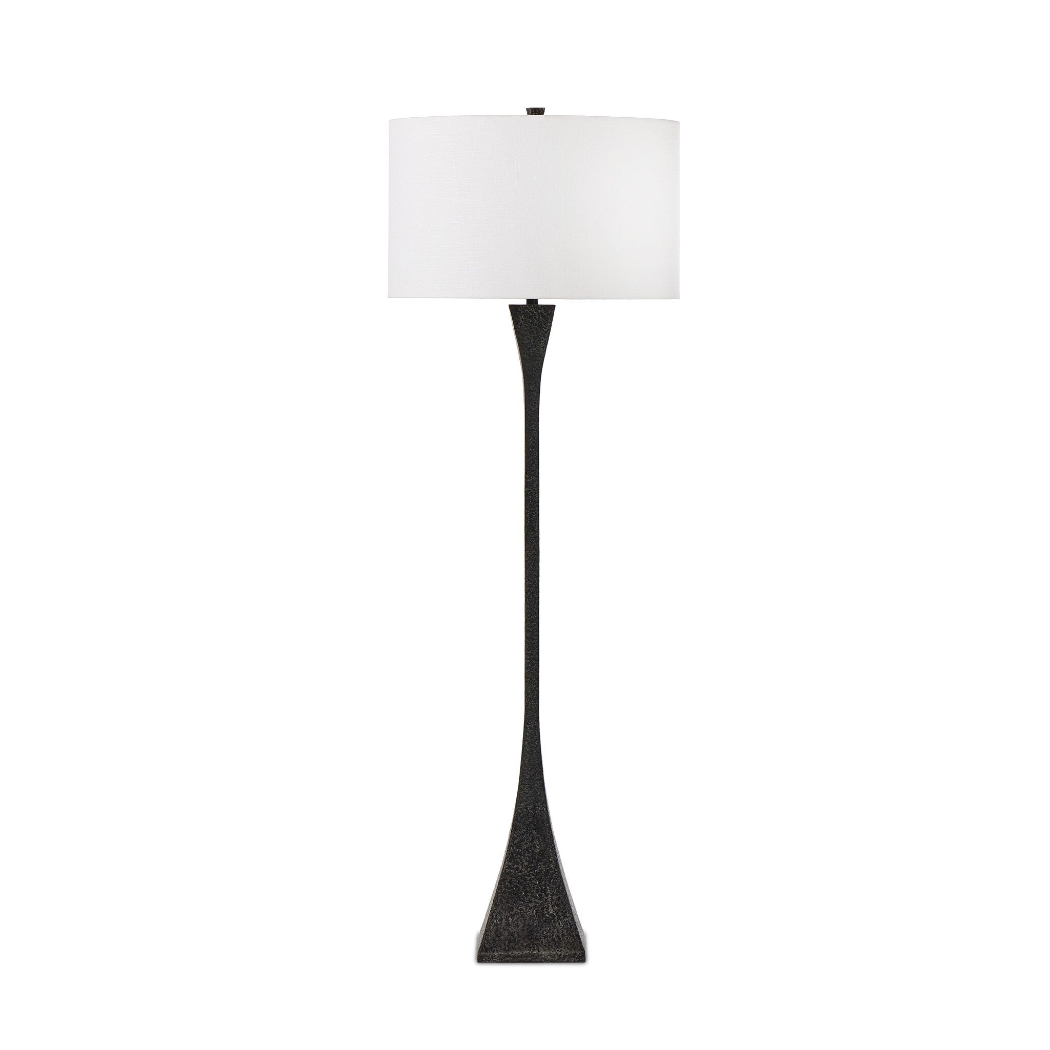 Tapered Forged Floor Lamp - Forged Black Aluminum