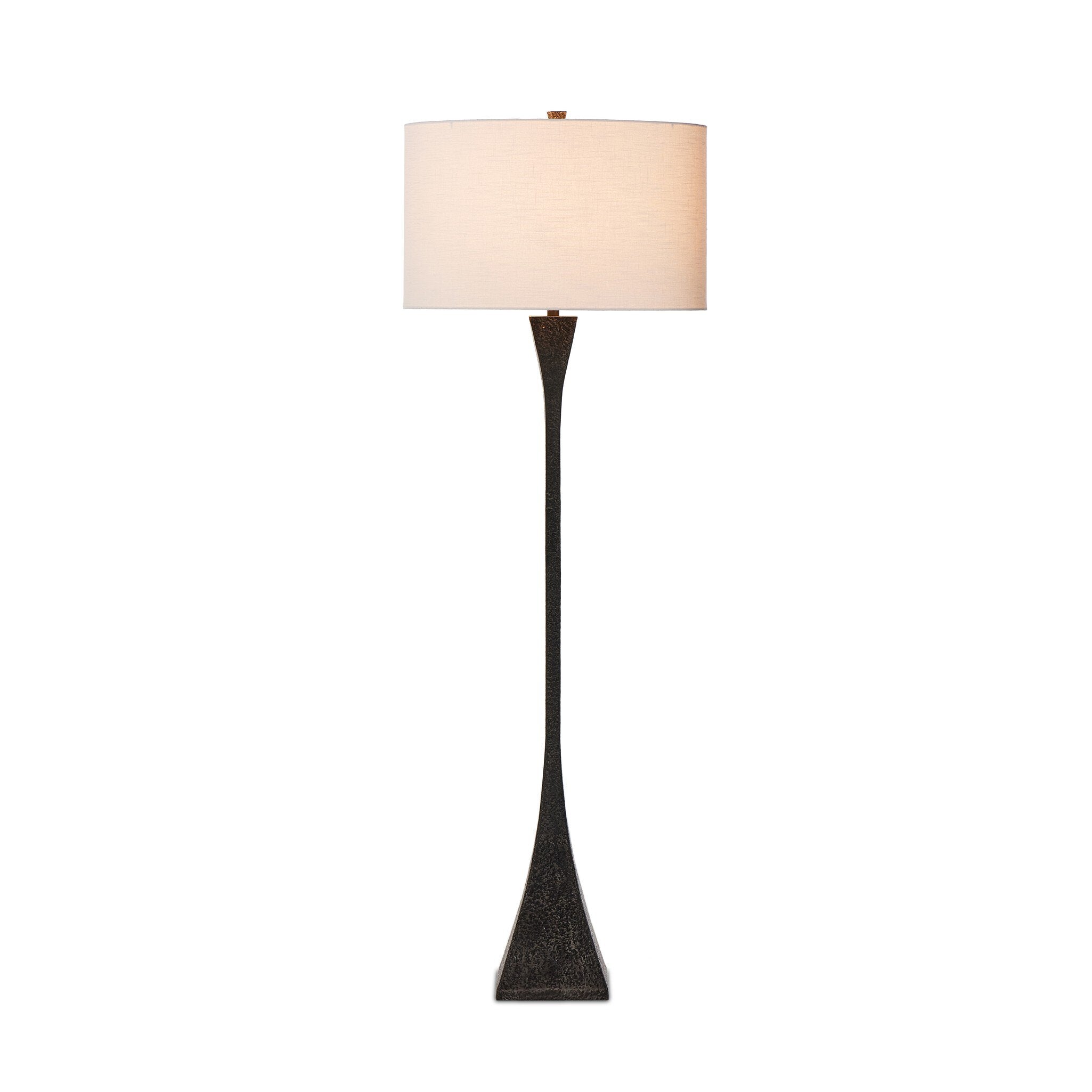 Tapered Forged Floor Lamp - Forged Black Aluminum