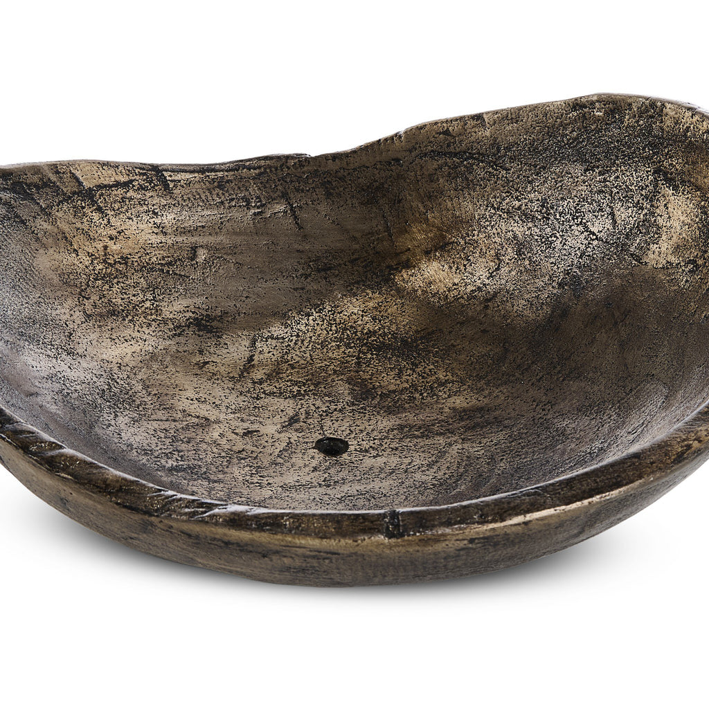 Jagen Outdoor Bowl - Rustic Cast Aluminum