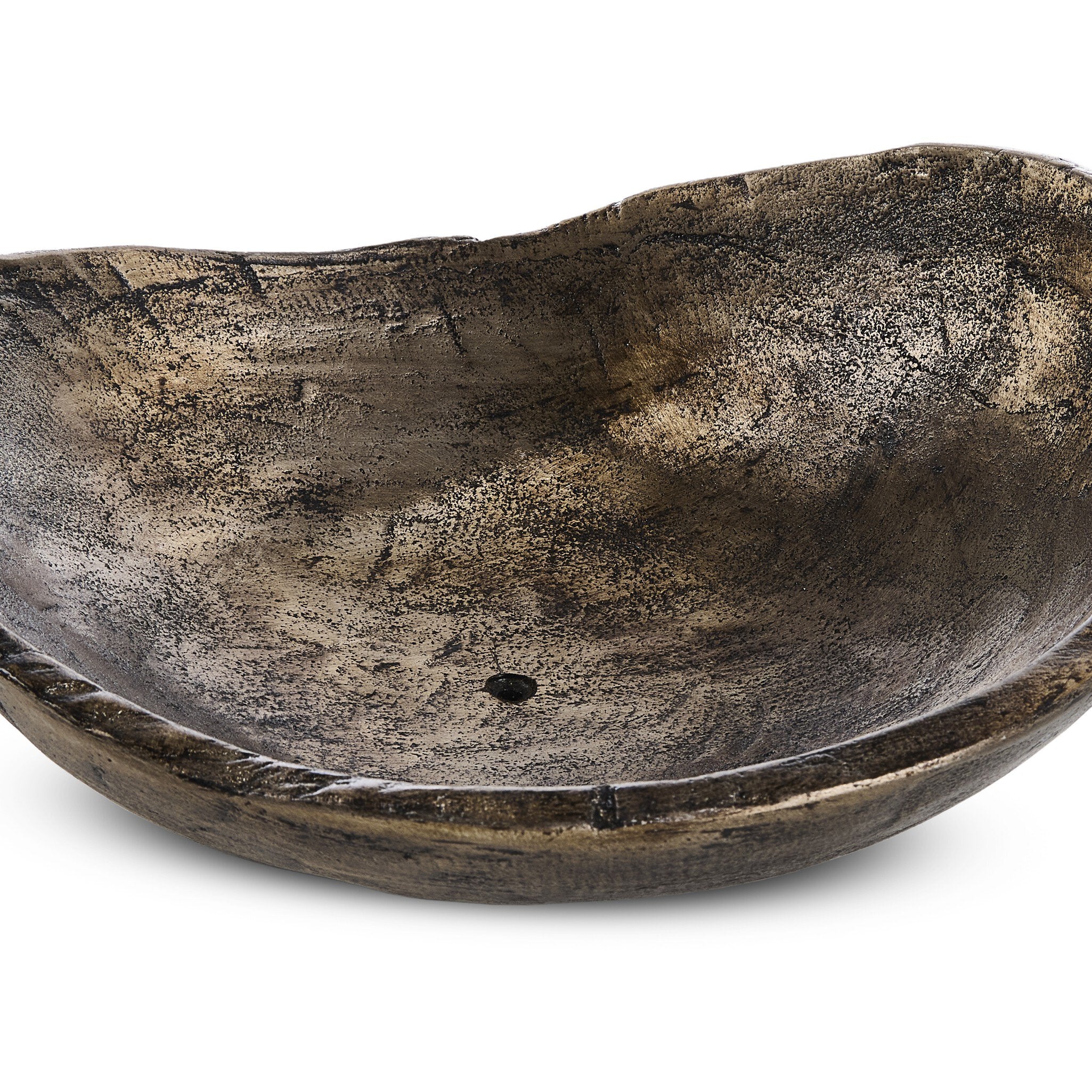 Jagen Outdoor Bowl - Rustic Cast Aluminum