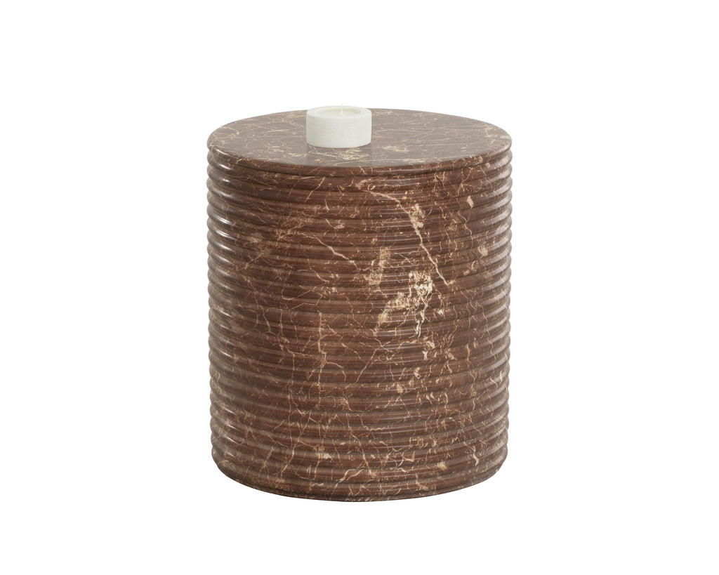 Riva Stool - Marble Look - Mocha