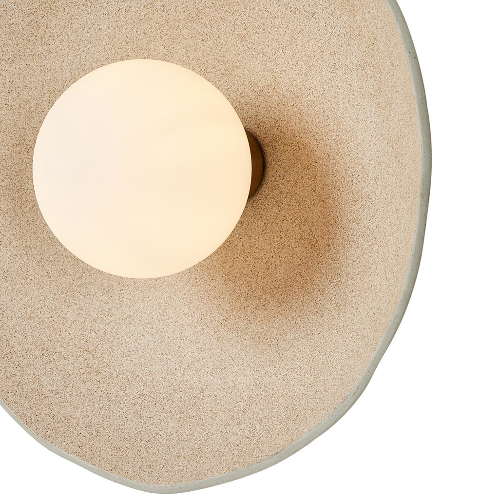 Organic Ceramic Sconce - Light Sand Porcelain Ceramic