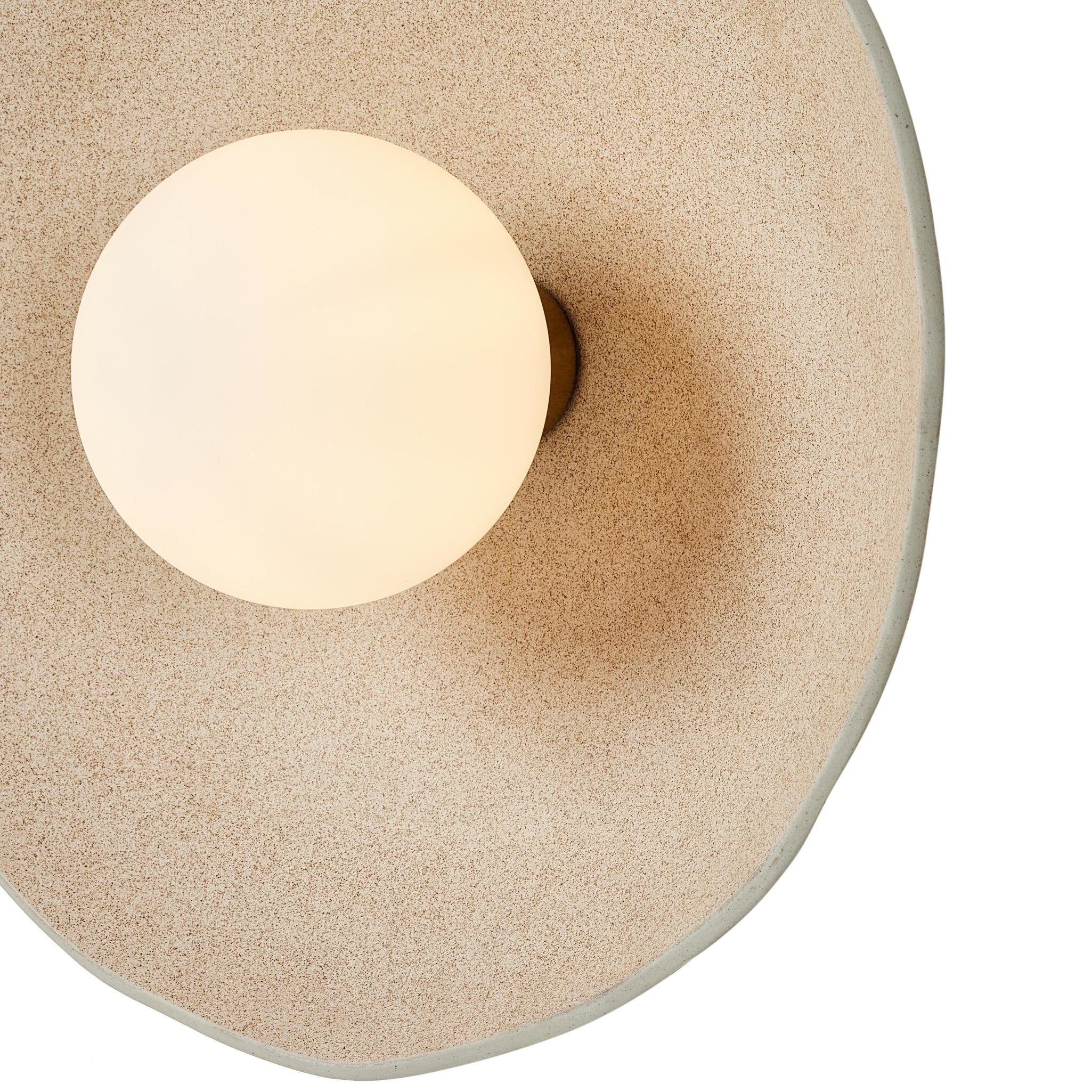 Organic Ceramic Sconce - Light Sand Porcelain Ceramic