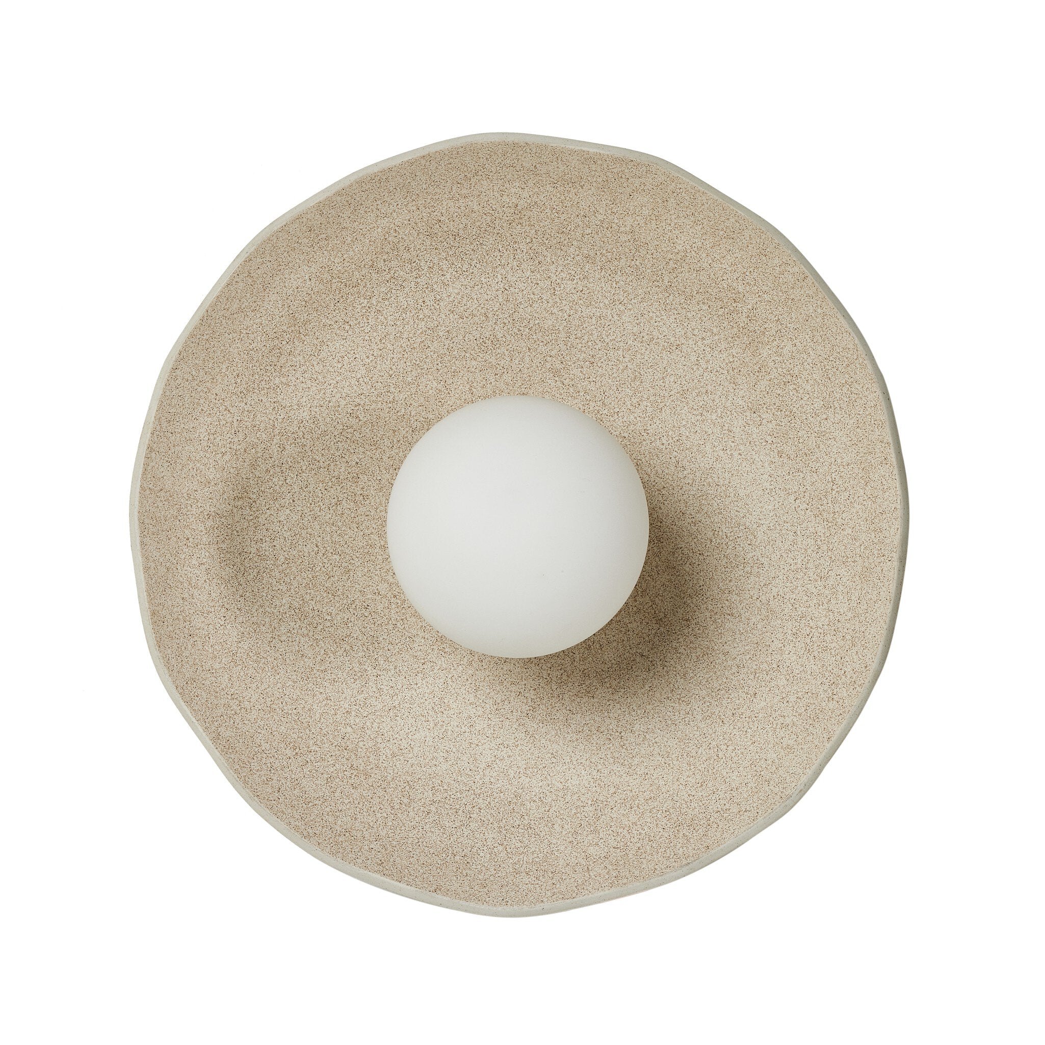 Organic Ceramic Sconce - Light Sand Porcelain Ceramic