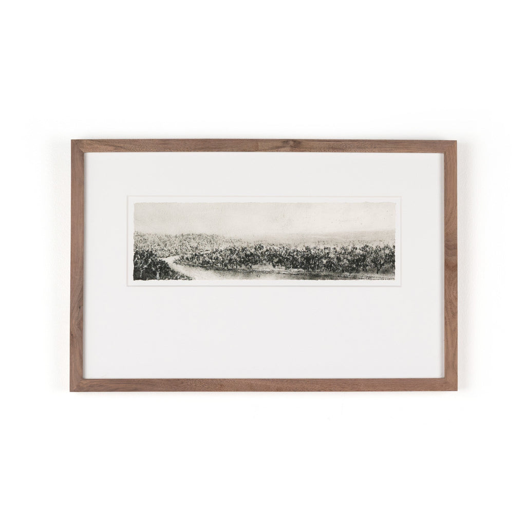 Hill Country Study II  by Aileen Fitzgerald - Rustic 1.5 Walnut