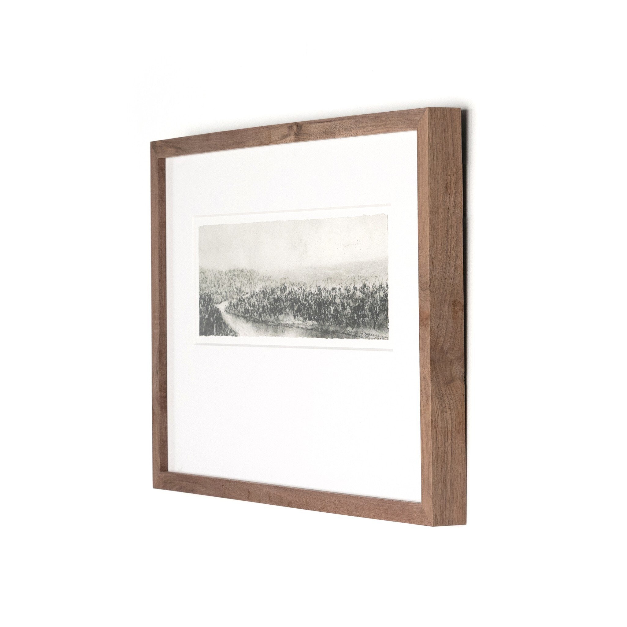 Hill Country Study II  by Aileen Fitzgerald - Rustic 1.5 Walnut