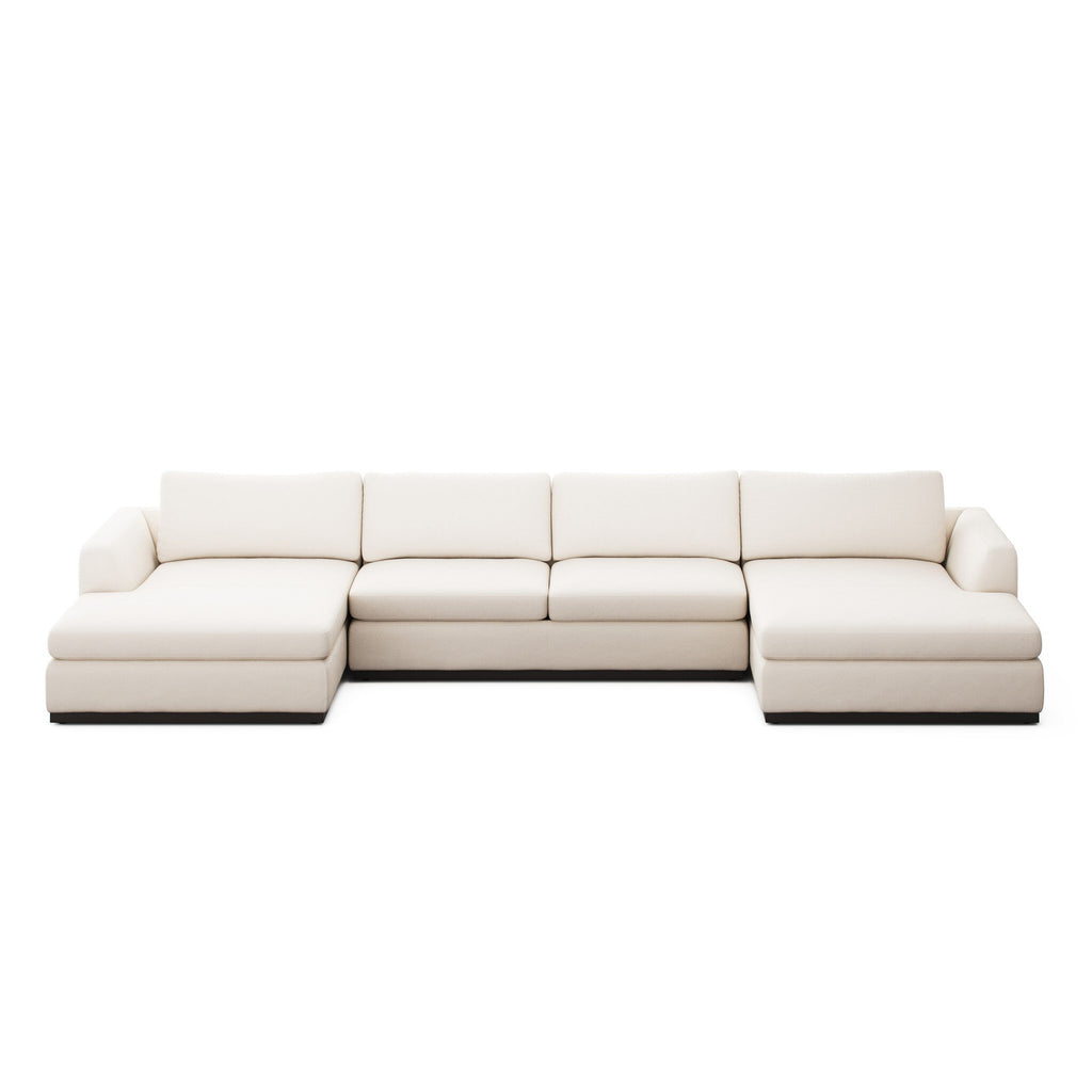 Colt 3-Piece U Sectional - Crypton Nomad Marshmallow