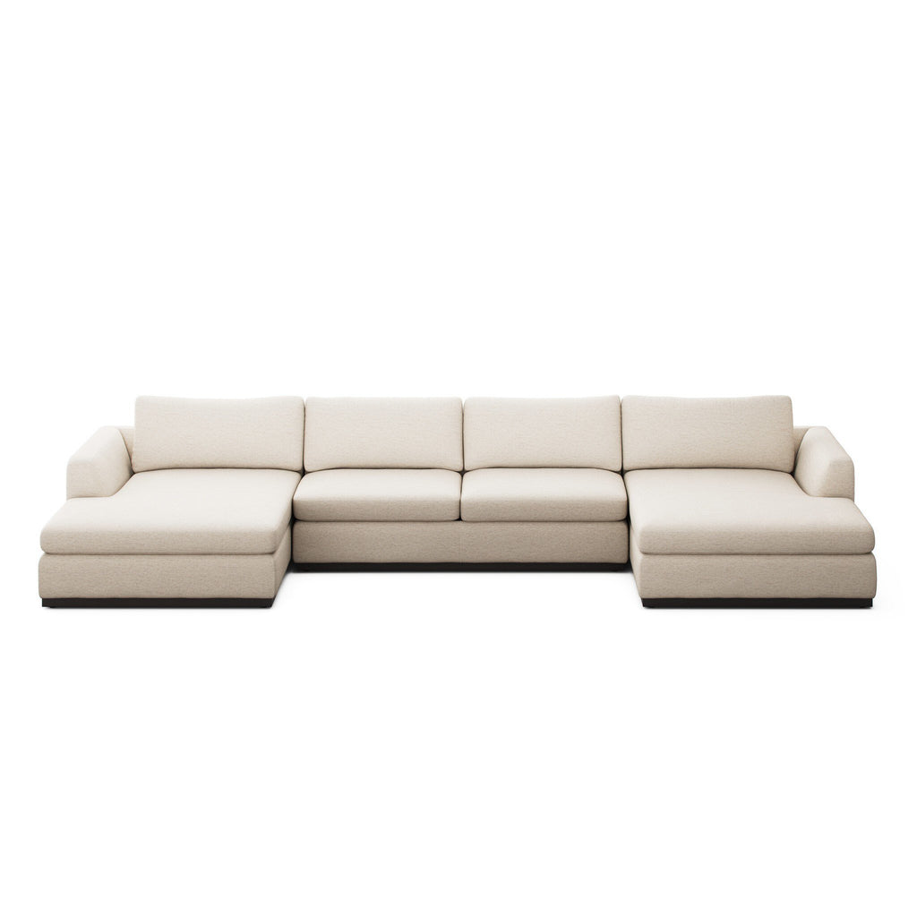 Colt 3-Piece U Sectional - Crypton Nomad Snow