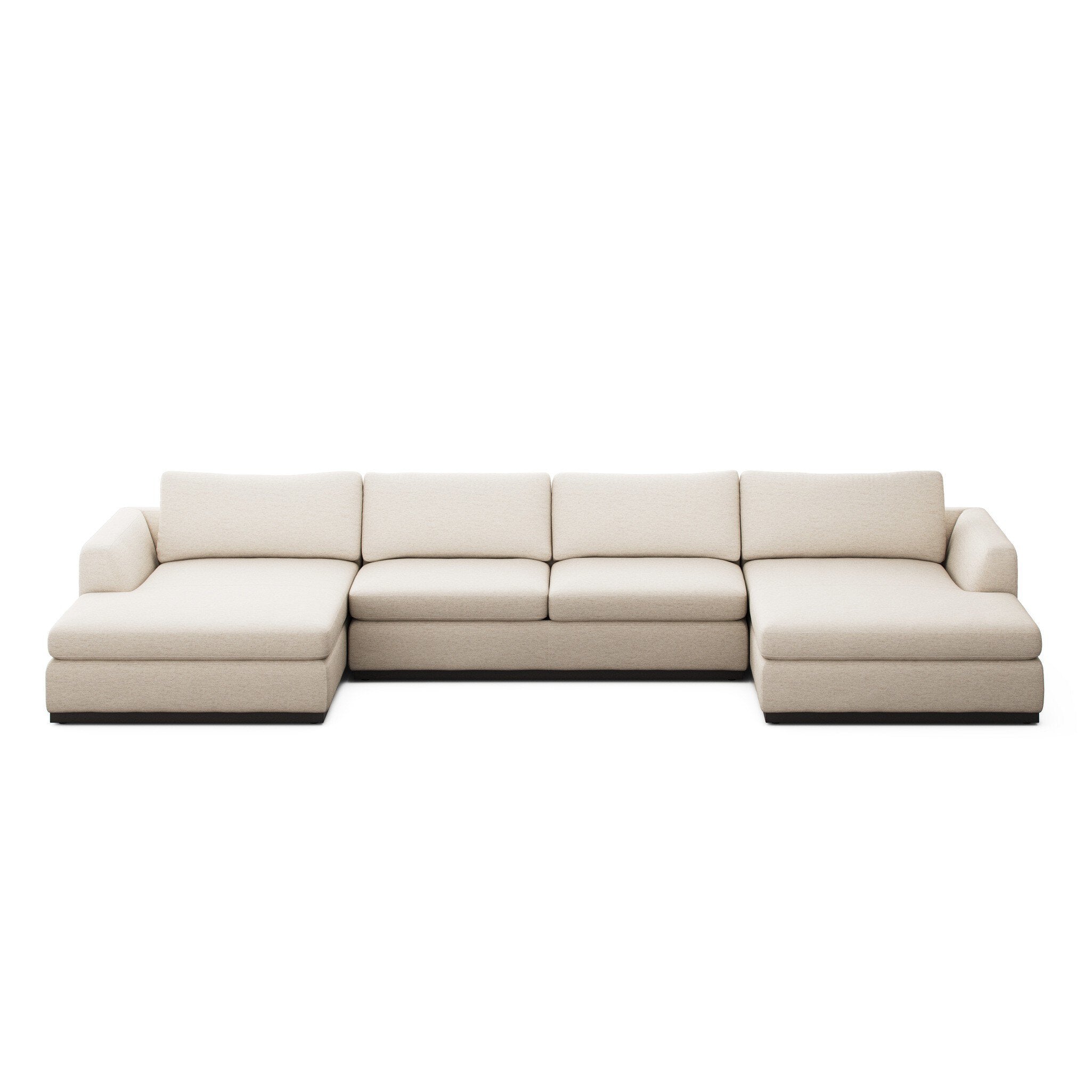 Colt 3-Piece U Sectional - Crypton Nomad Snow